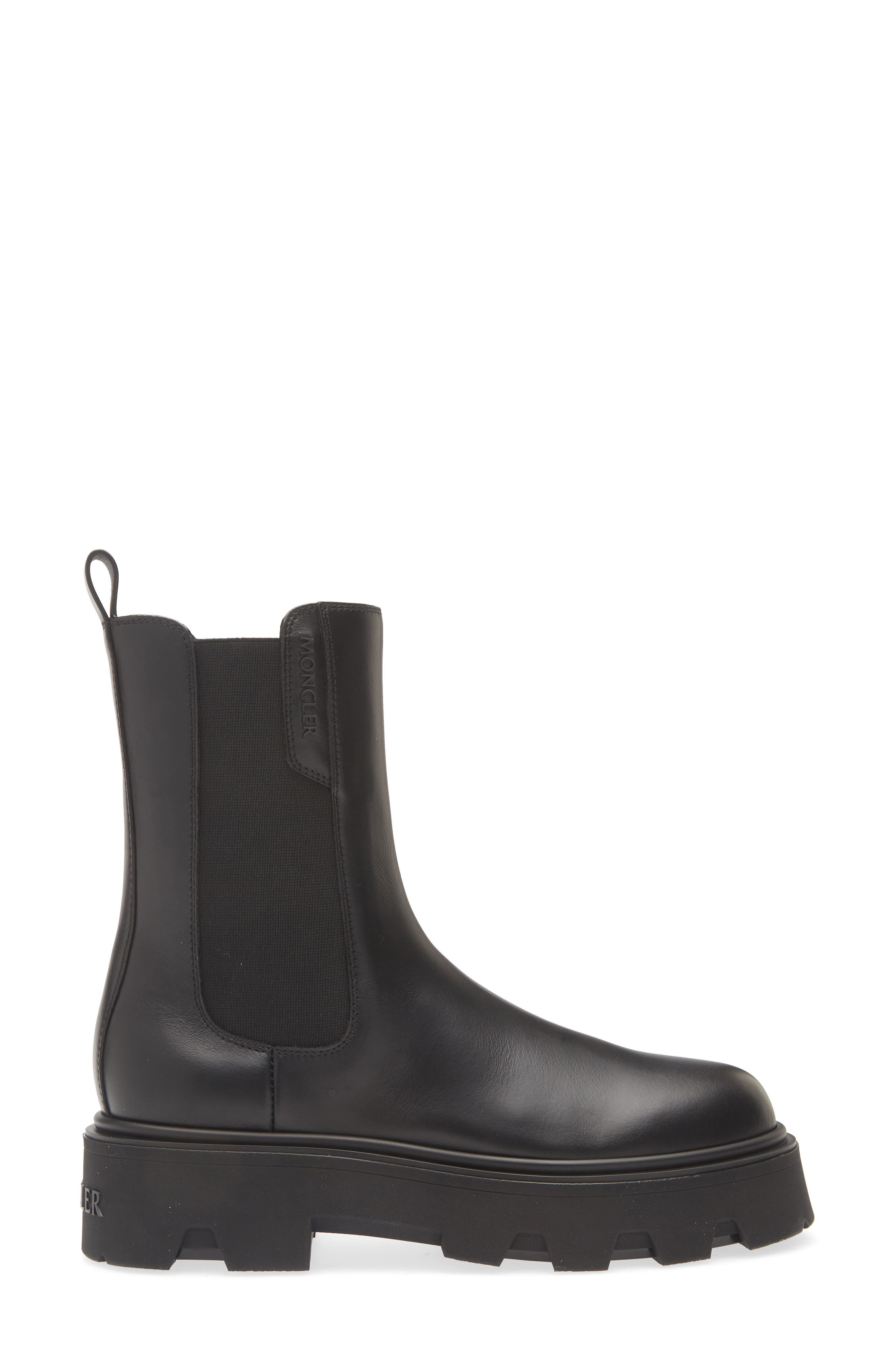 Moncler Aurea Lug Chelsea Boot in Black at Nordstrom - 3
