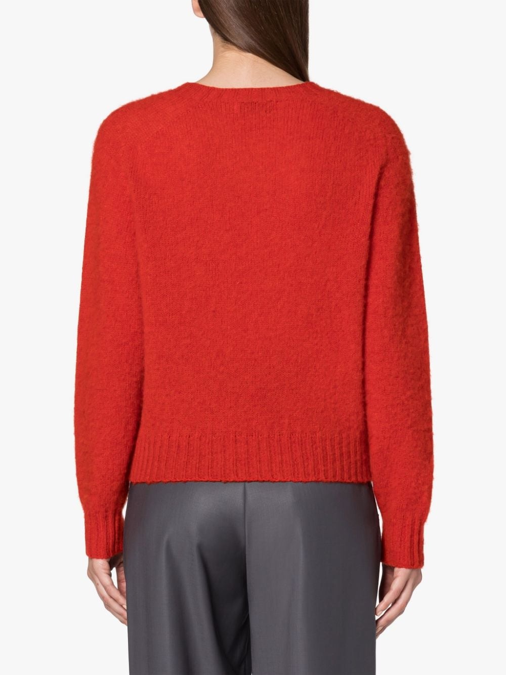 KENNEDI RED WOOL CREWNECK SWEATER - 4