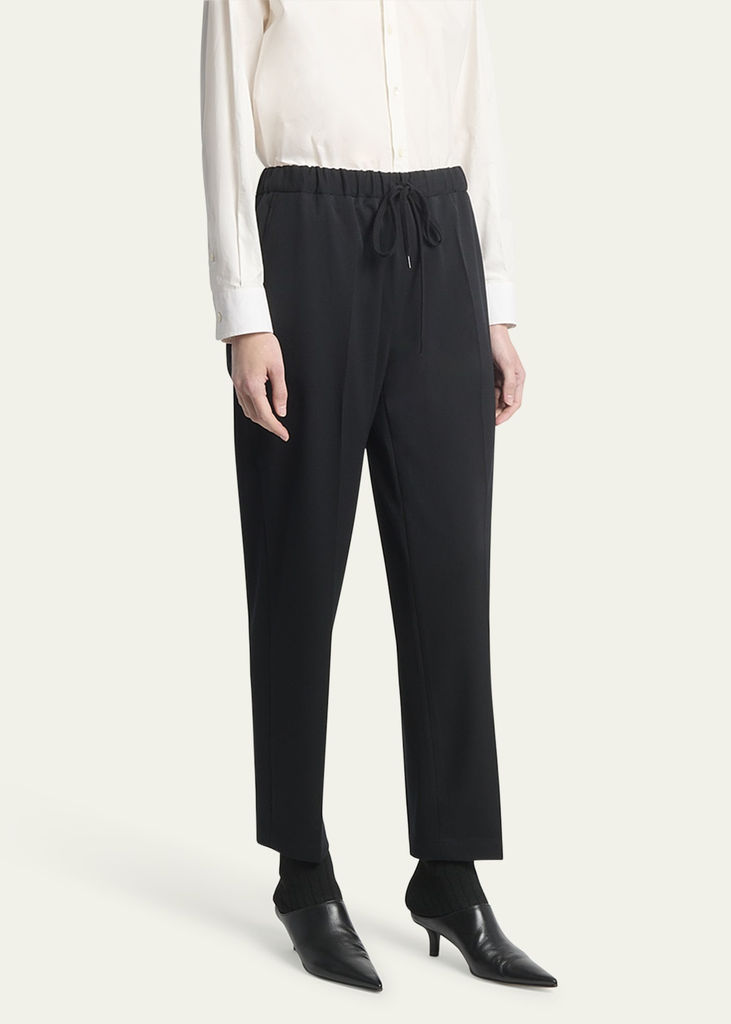 Wool Drawstring Pants - 4