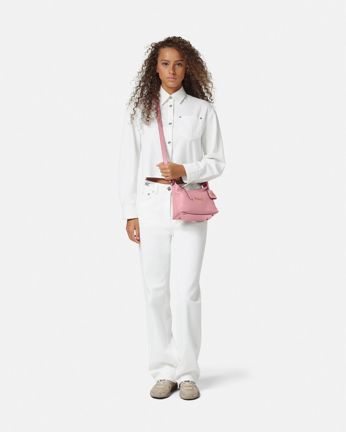 Versace Tag Hobo Handbag - 4