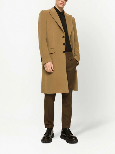 Dolce & Gabbana wool-cashmere tailored coat outlook