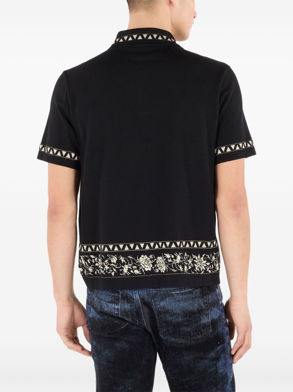 jacquard-motif polo shirt - 4