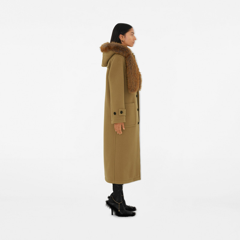 Faux Fur Trim Wool Duffle Coat 3