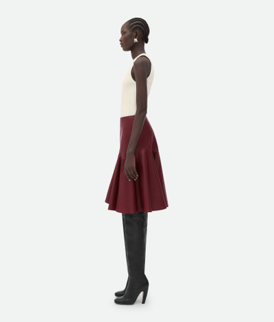 Bottega Veneta Leather A-Line Skirt outlook