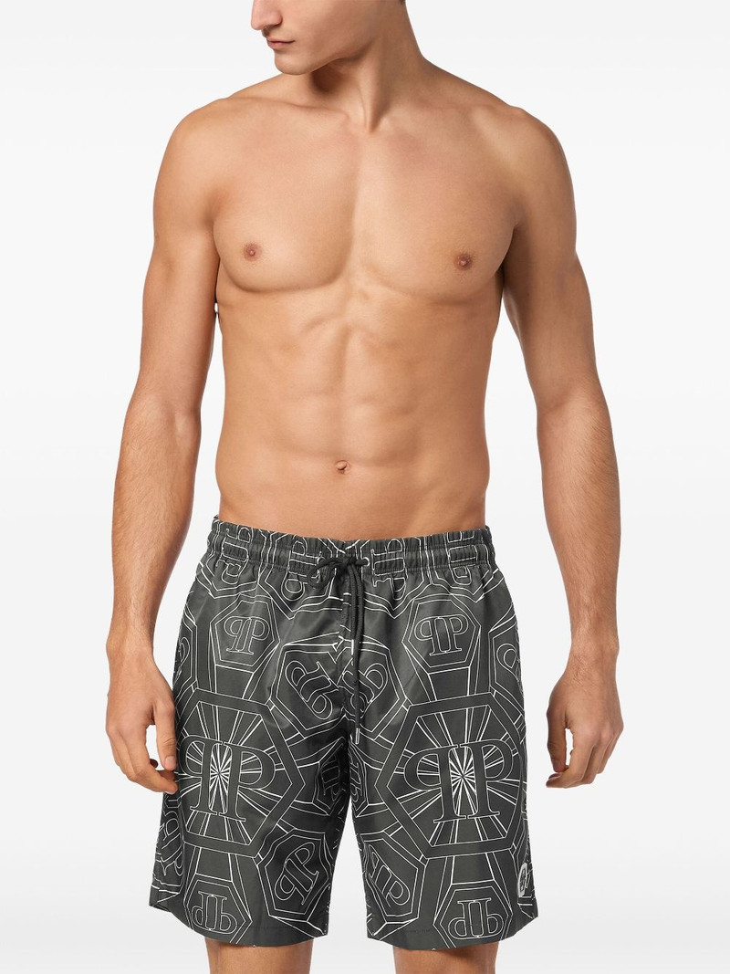 PHILIPP PLEIN monogram swim shorts outlook