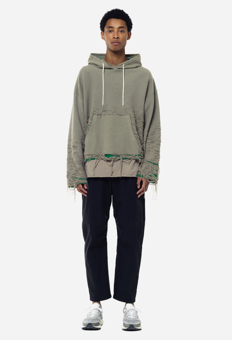 John Elliott REVERSE BURN-OUT HOODIE outlook