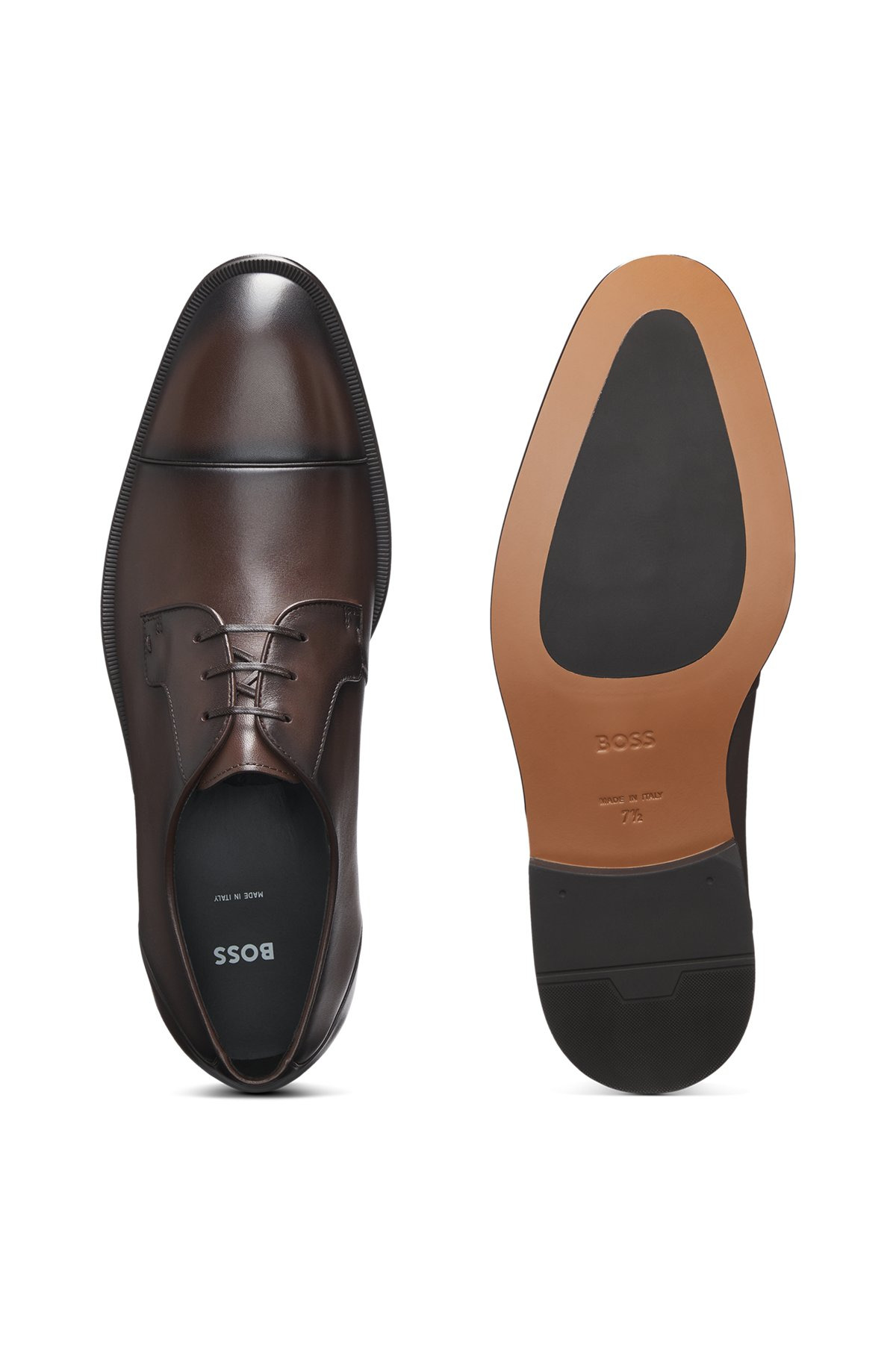 CAP-TOE DERBY SHOES IN LEATHER - 4