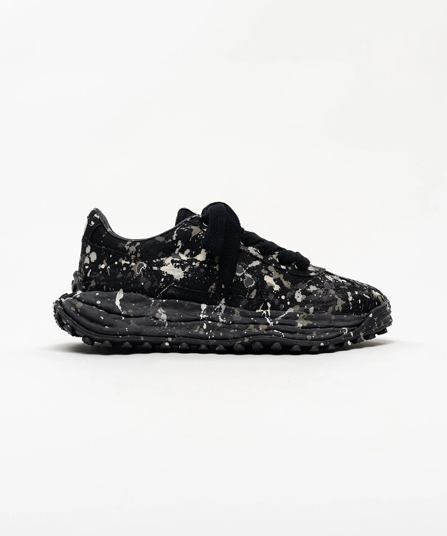 "LARRY"OG Sole Sputtering Paint Canvas Low-top Sneakers - 1