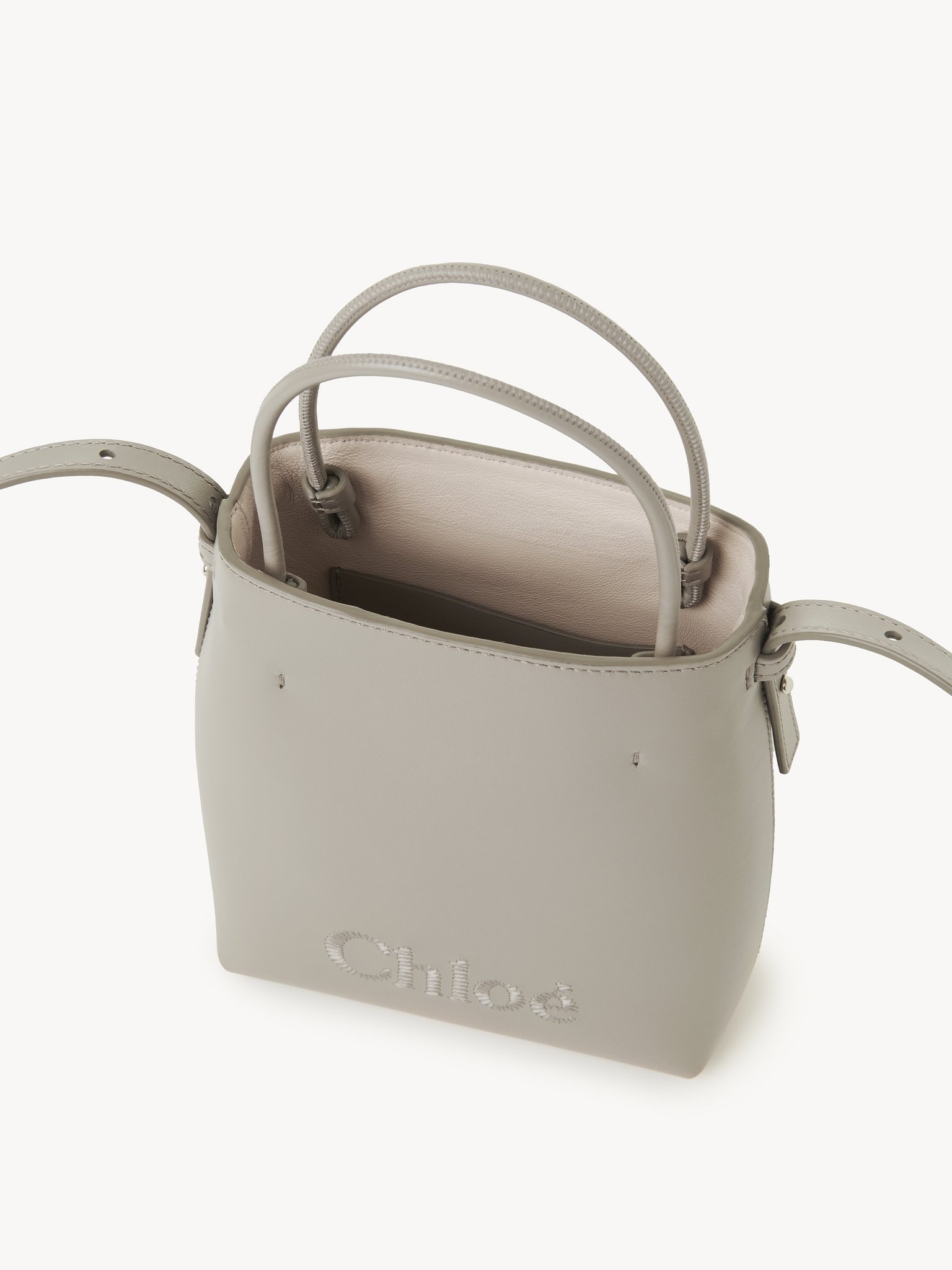 MICRO CHLOÉ SENSE TOTE BAG IN LEATHER - 3