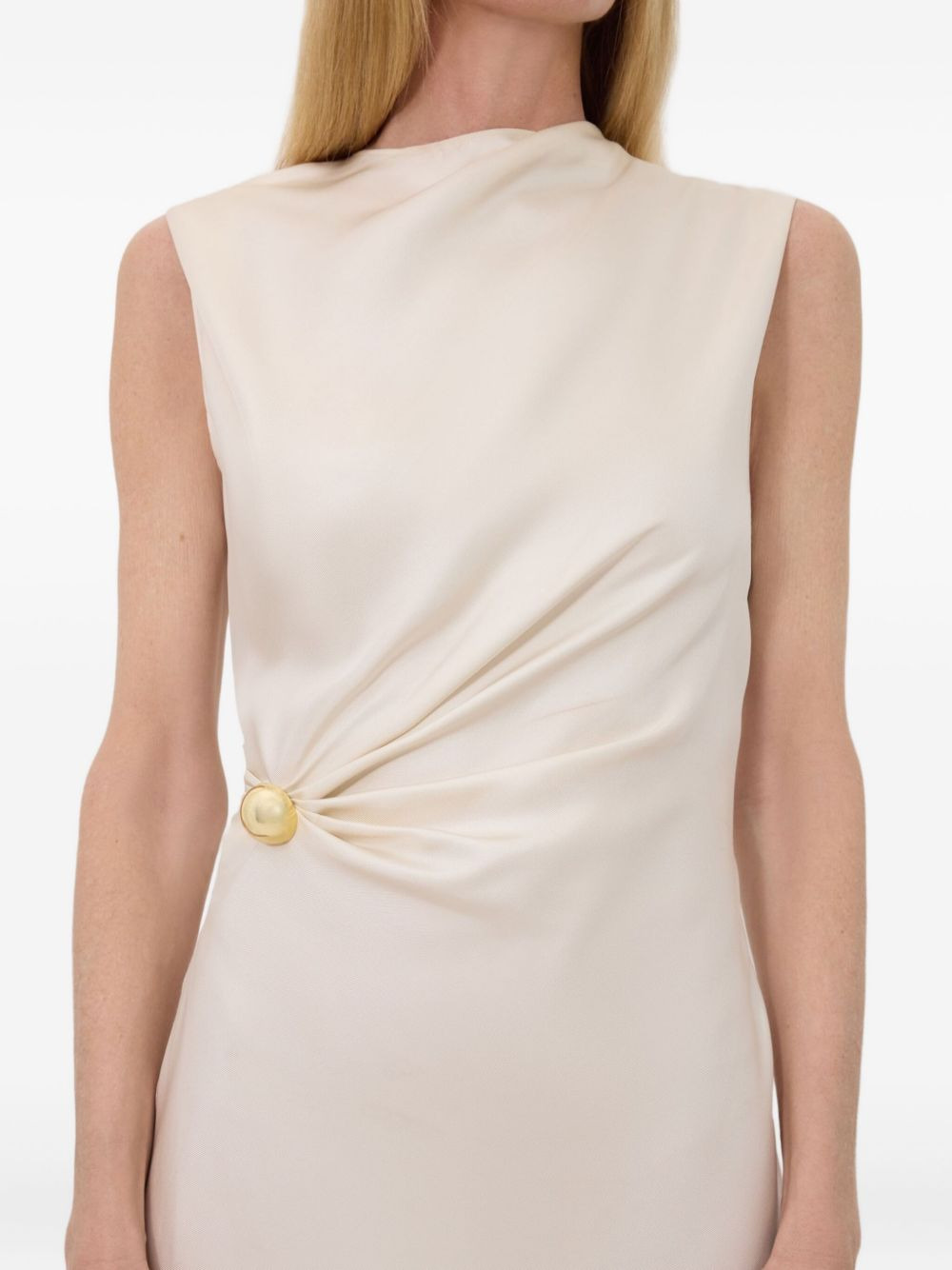 Roan gathered-waist sleeveless midi dress - 5
