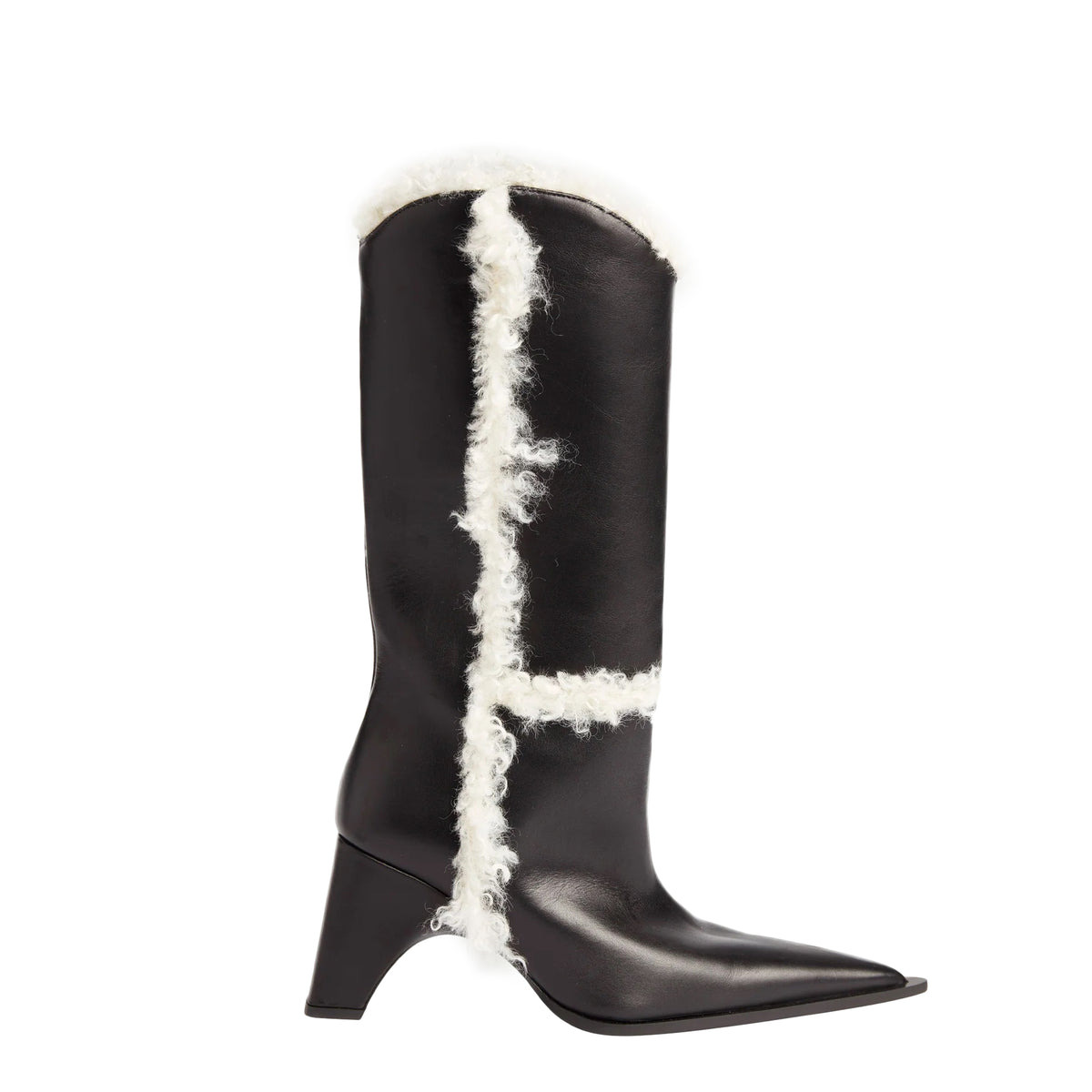 BRIDGE COWBOY BOOT (BLACK/WHITE) - 1