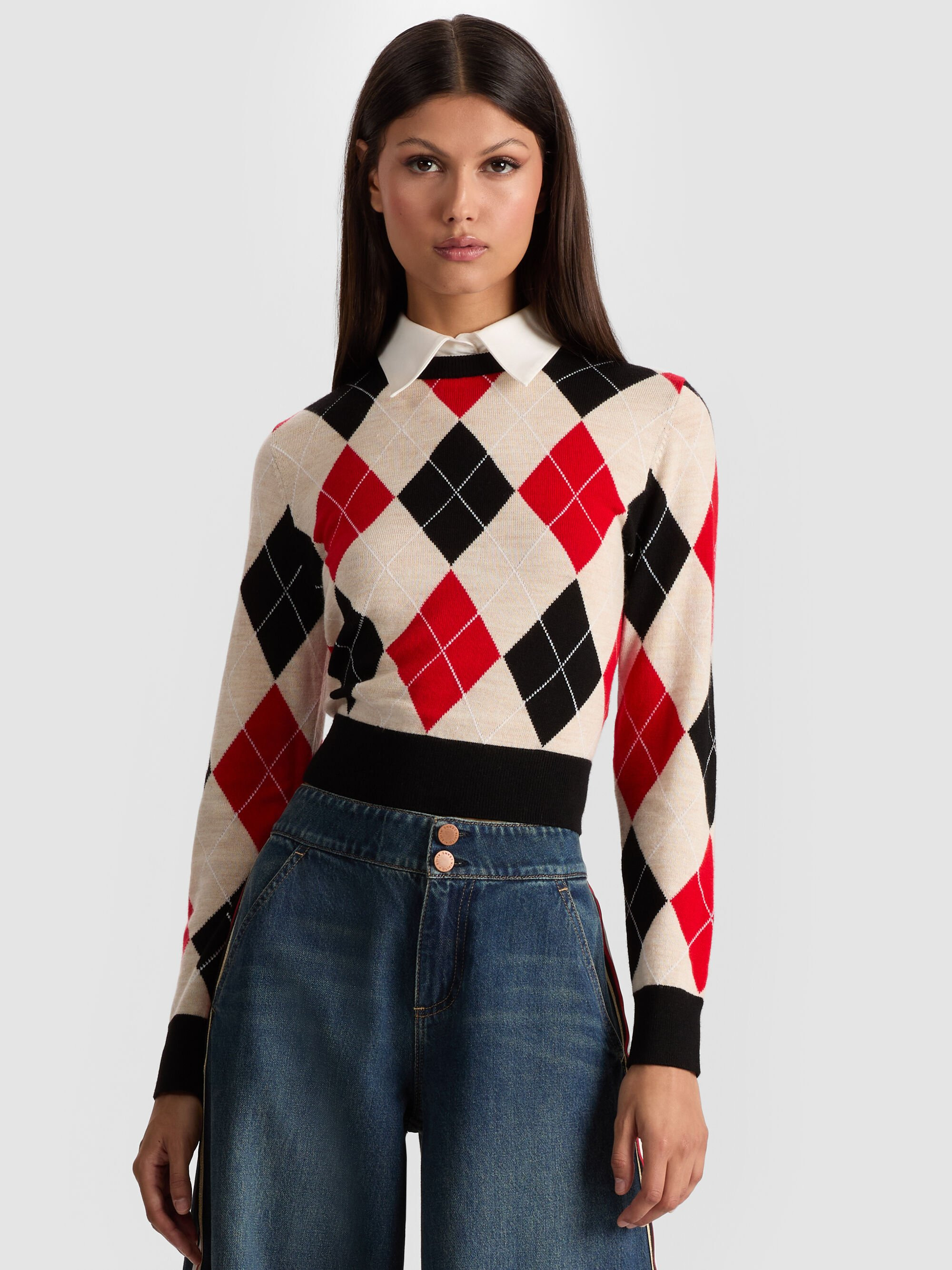 CAROLANN ARGYLE PULLOVER - 2