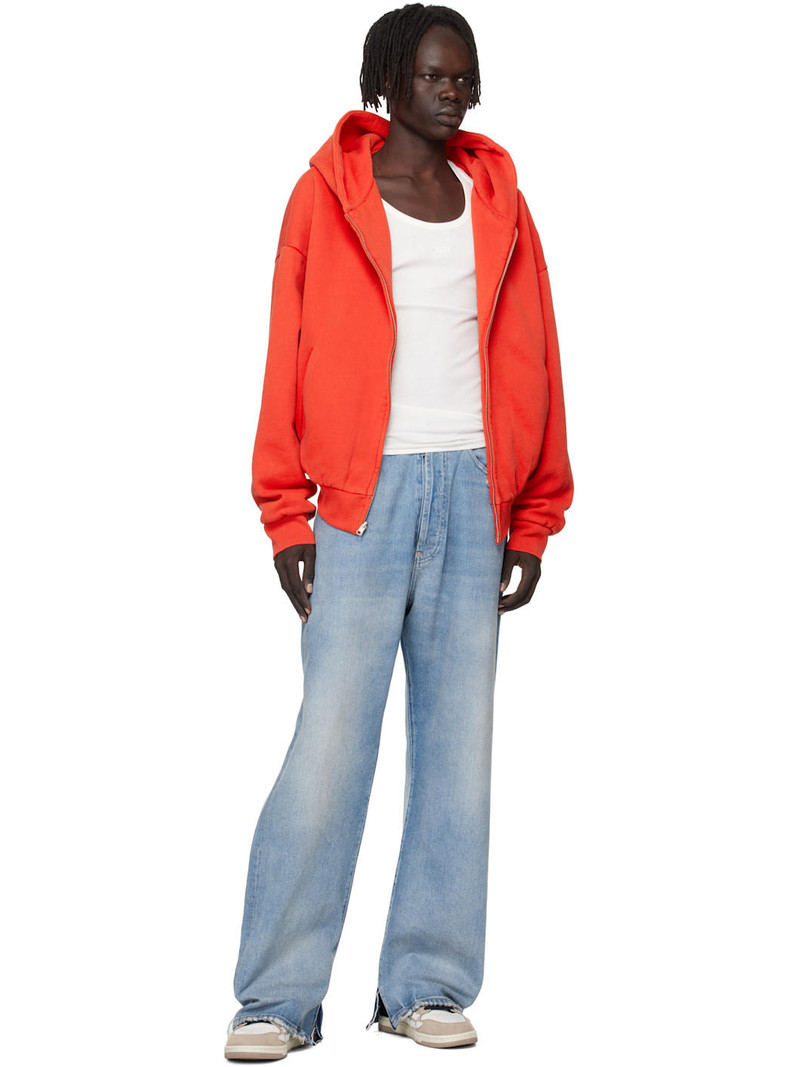 AMIRI Brown & White Distressed Skel Top Low Sneakers outlook