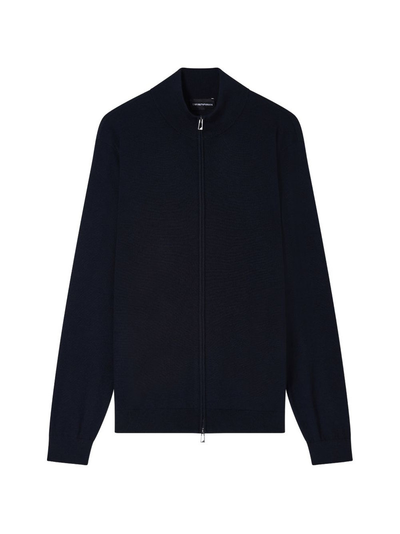 zip-fastening long-sleeve cardigan 1