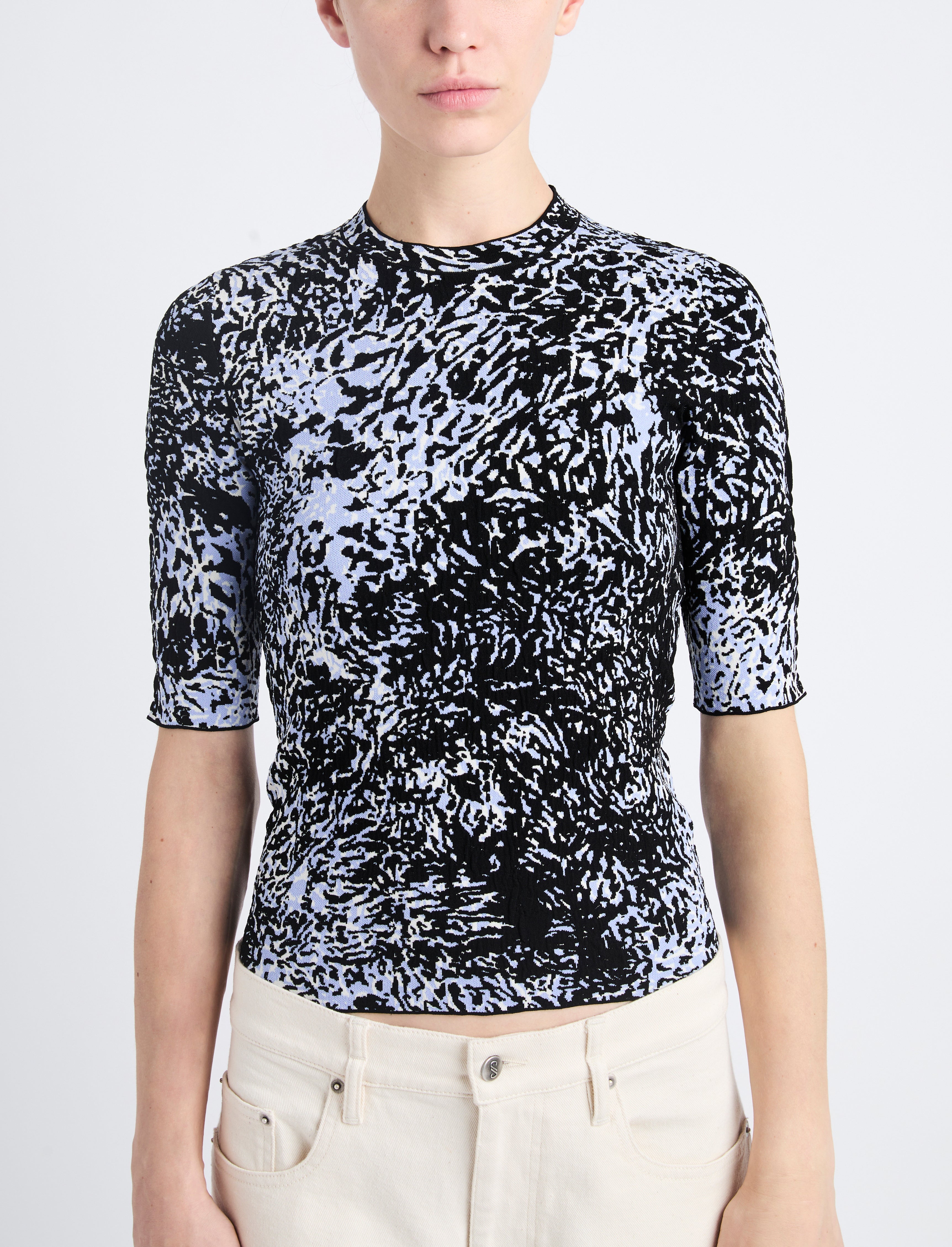 Greta Top in Printed Jacquard - 6