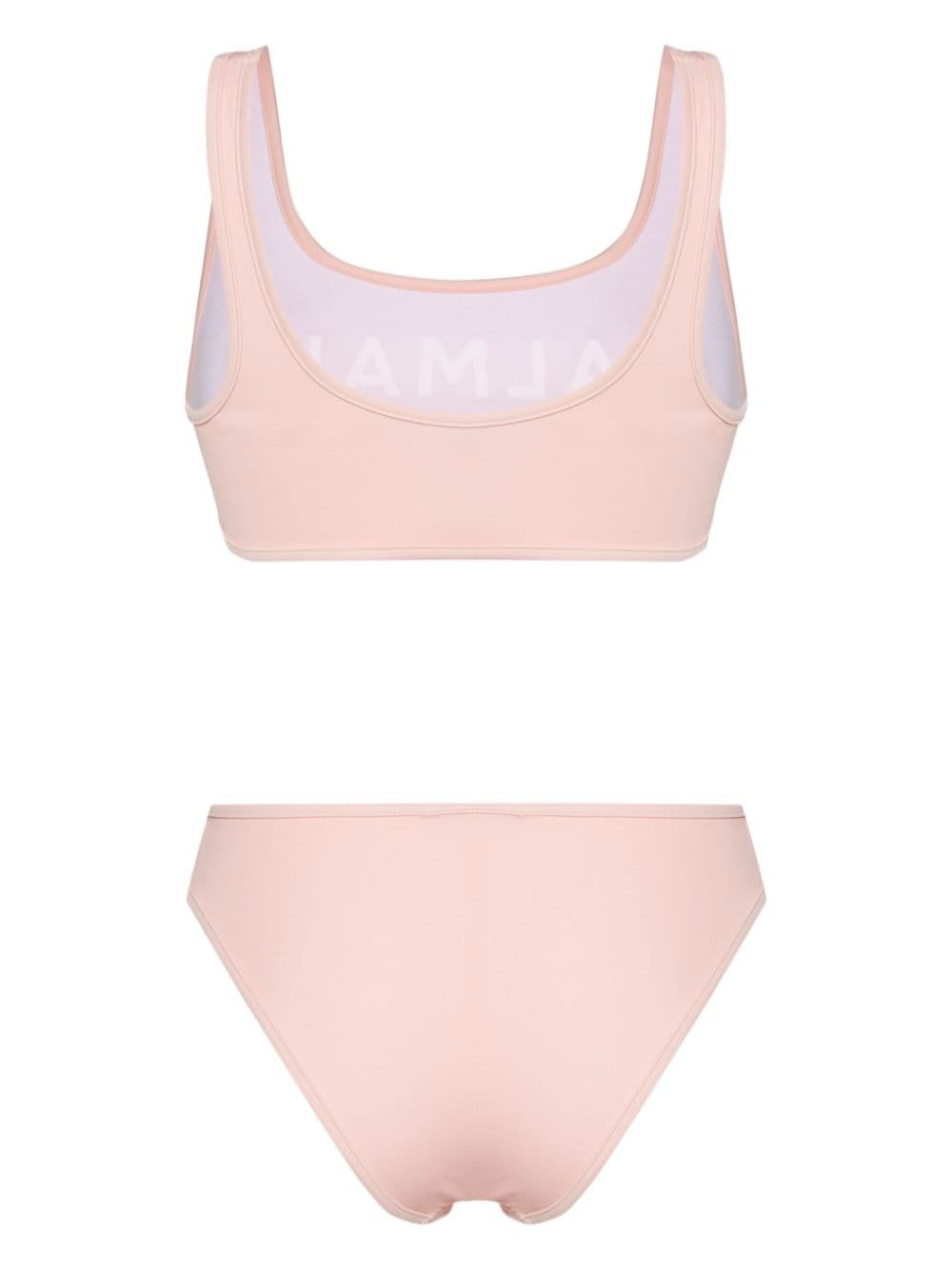 logo-embroidered bikini set - 2