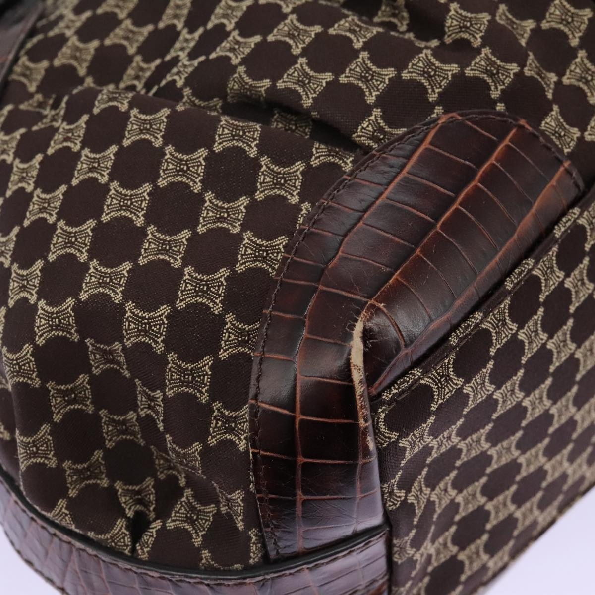 CELINE Macadam Canvas Tote Bag Brown - 9