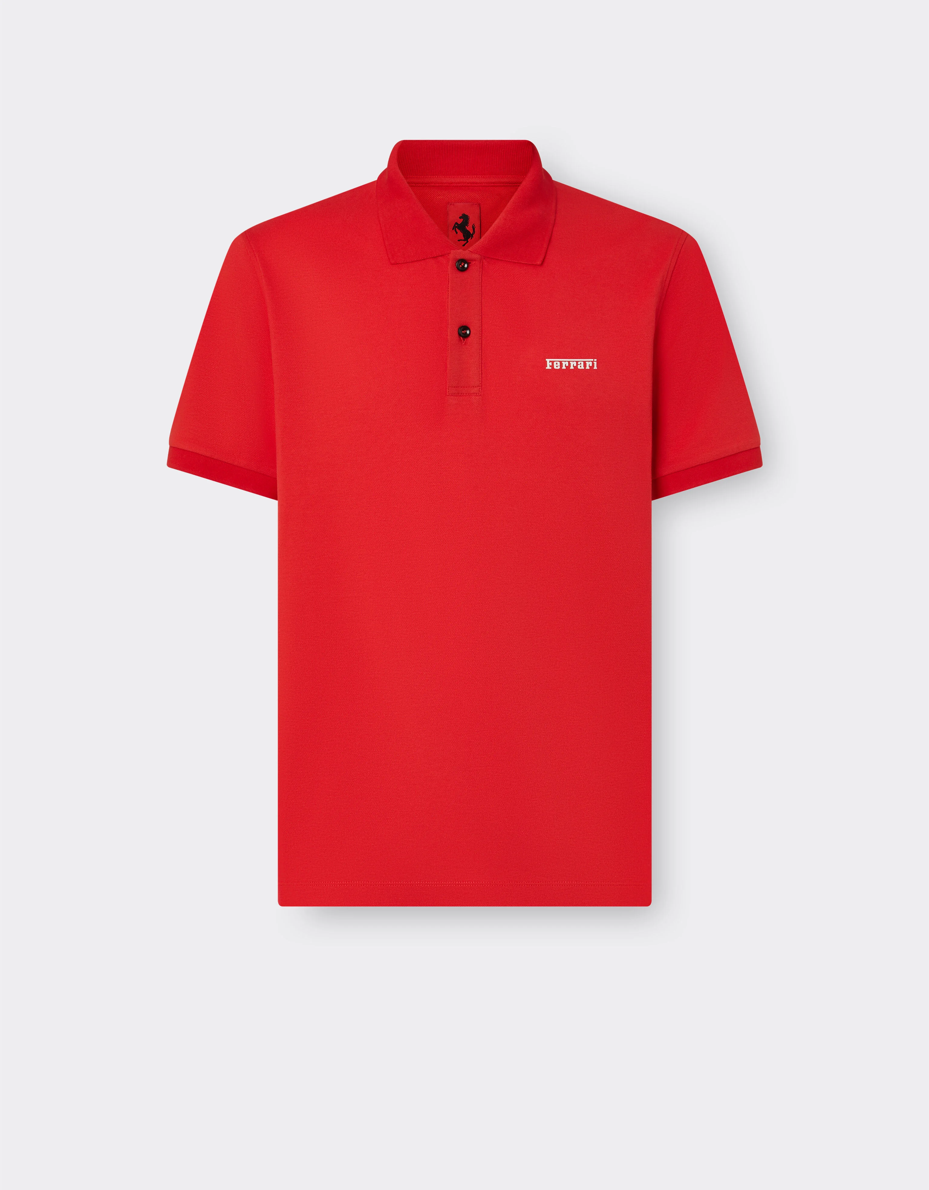 Cotton polo shirt with Ferrari logo - 1