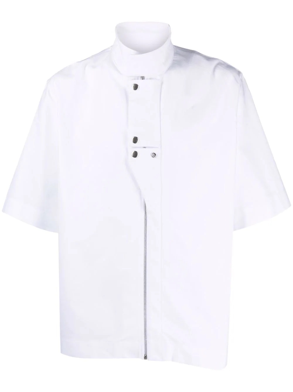 band-collar zipped shirt - 1