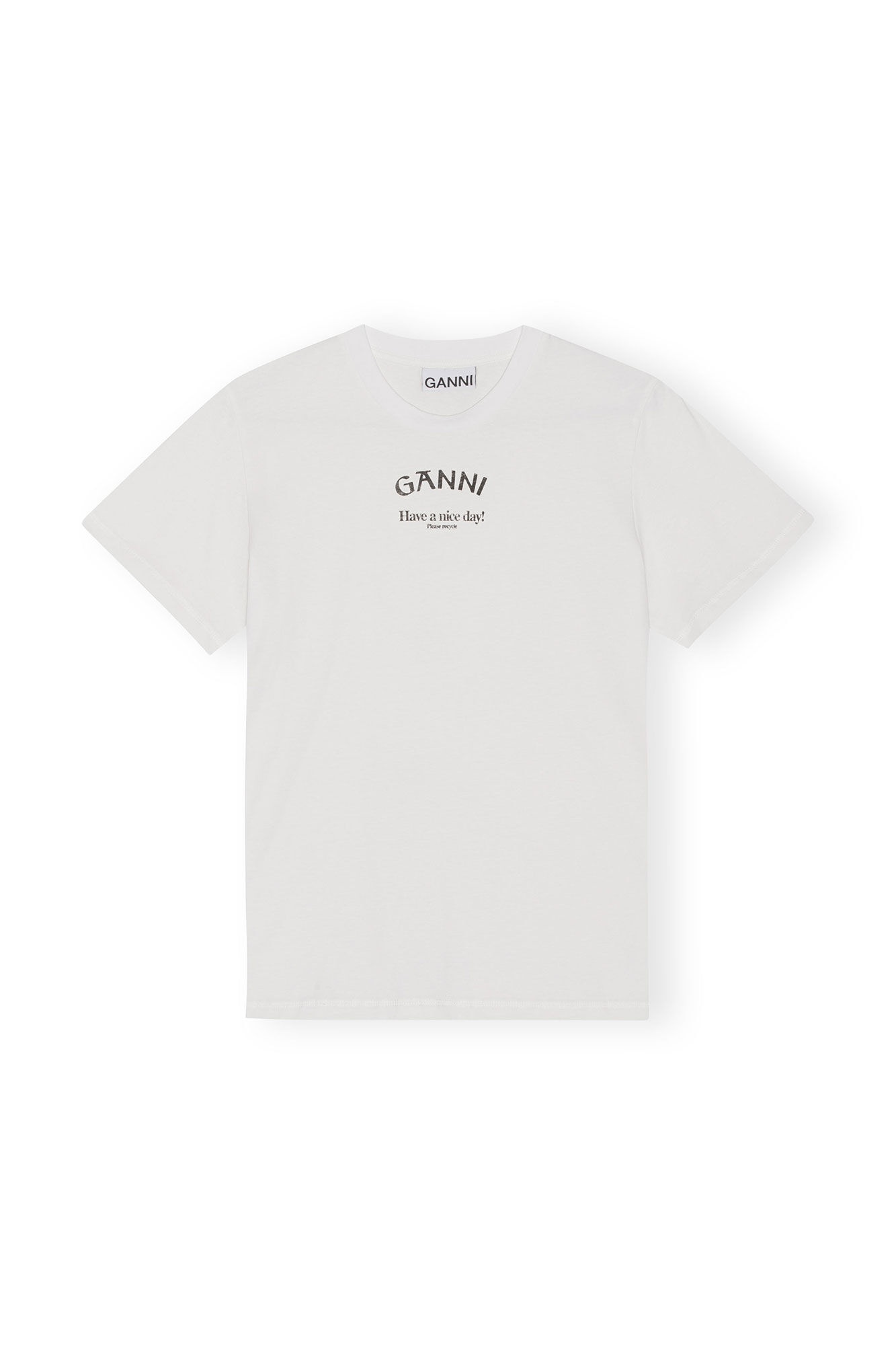 WHITE RELAXED O-NECK T-SHIRT - 1