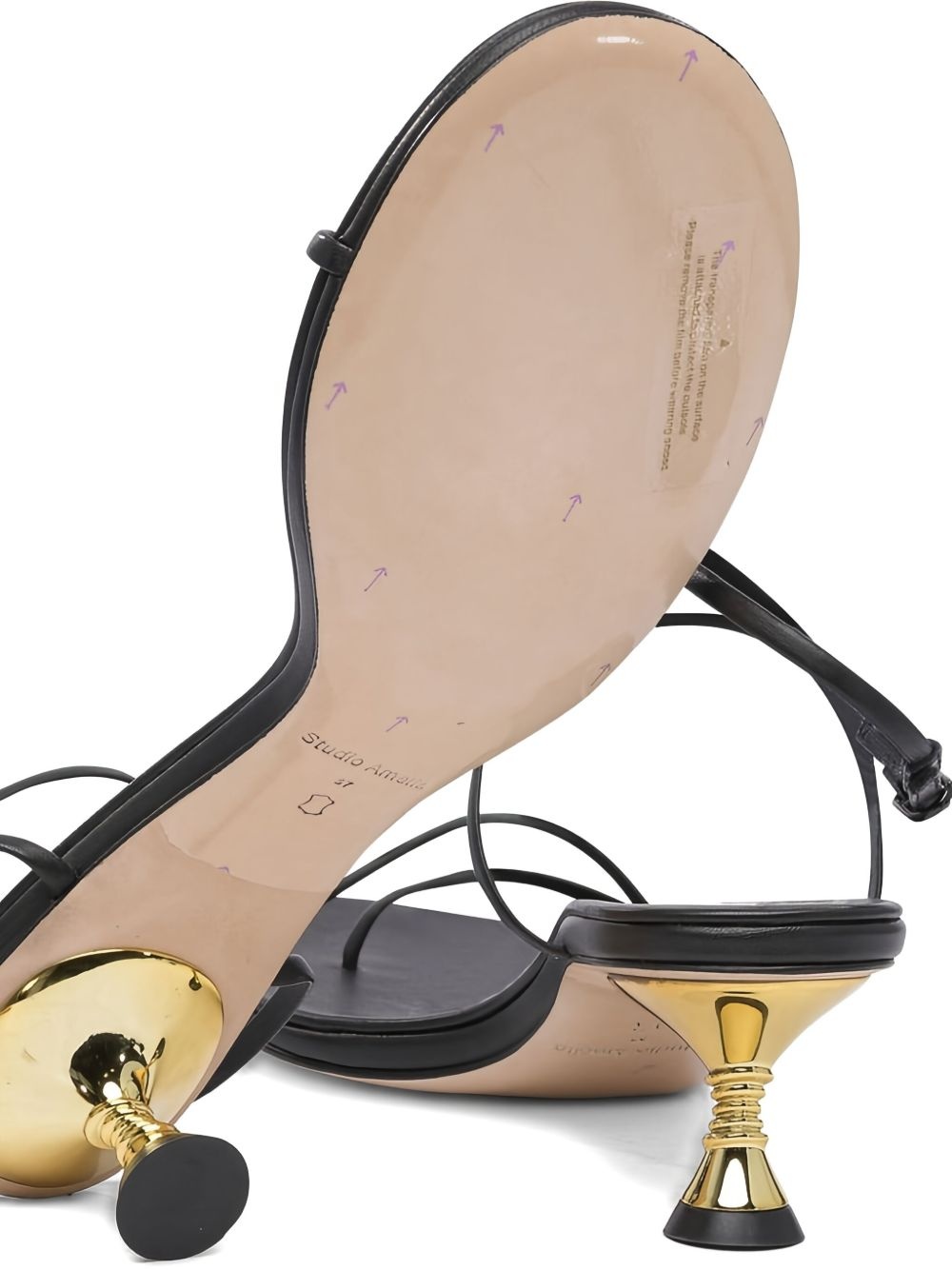50mm helix-shaped heel sandals - 4
