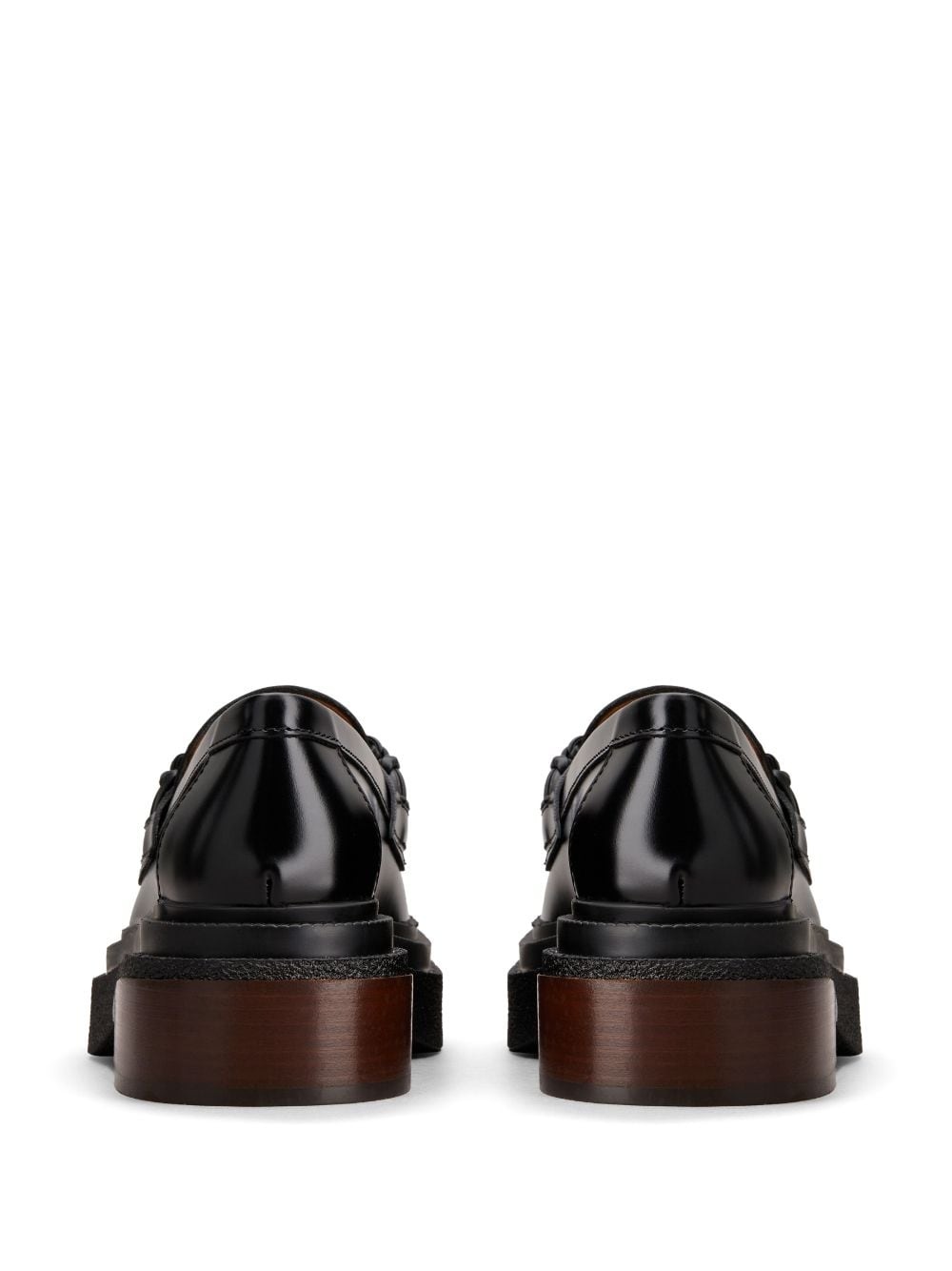 almond-toe leather loafers - 3