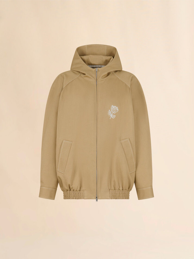 BROWN DRILL BOMBER JACKET 1