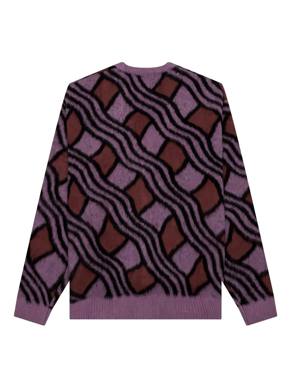wavy-jacquard mohair-blend cardigan - 2