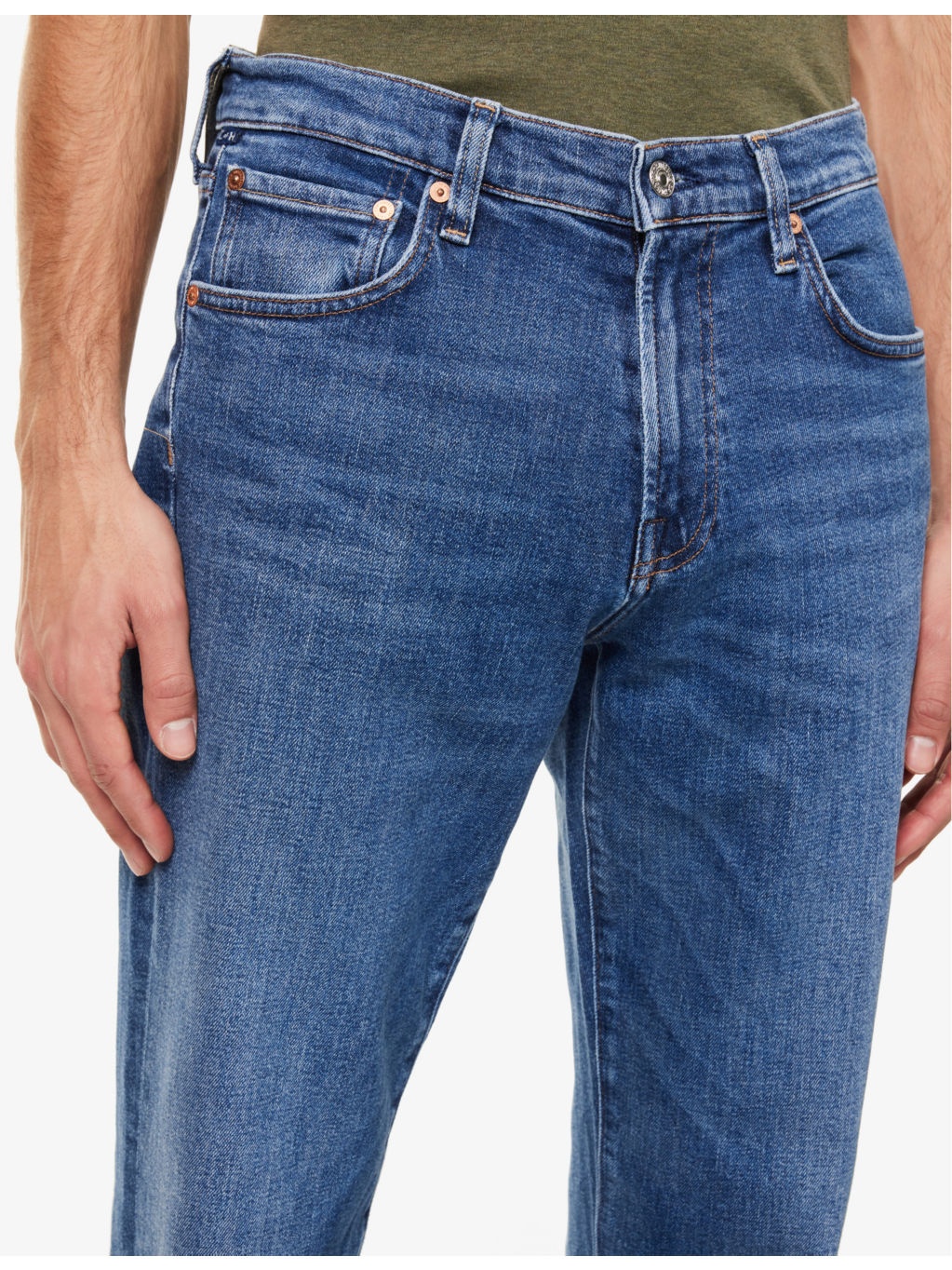 Elijah five-pockets straight-leg relaxed-fit stretch-regenerative-denim jeans - 5