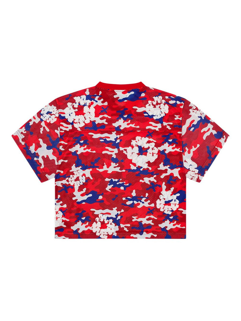DENIM TEARS camouflage wreath mesh T-shirt outlook