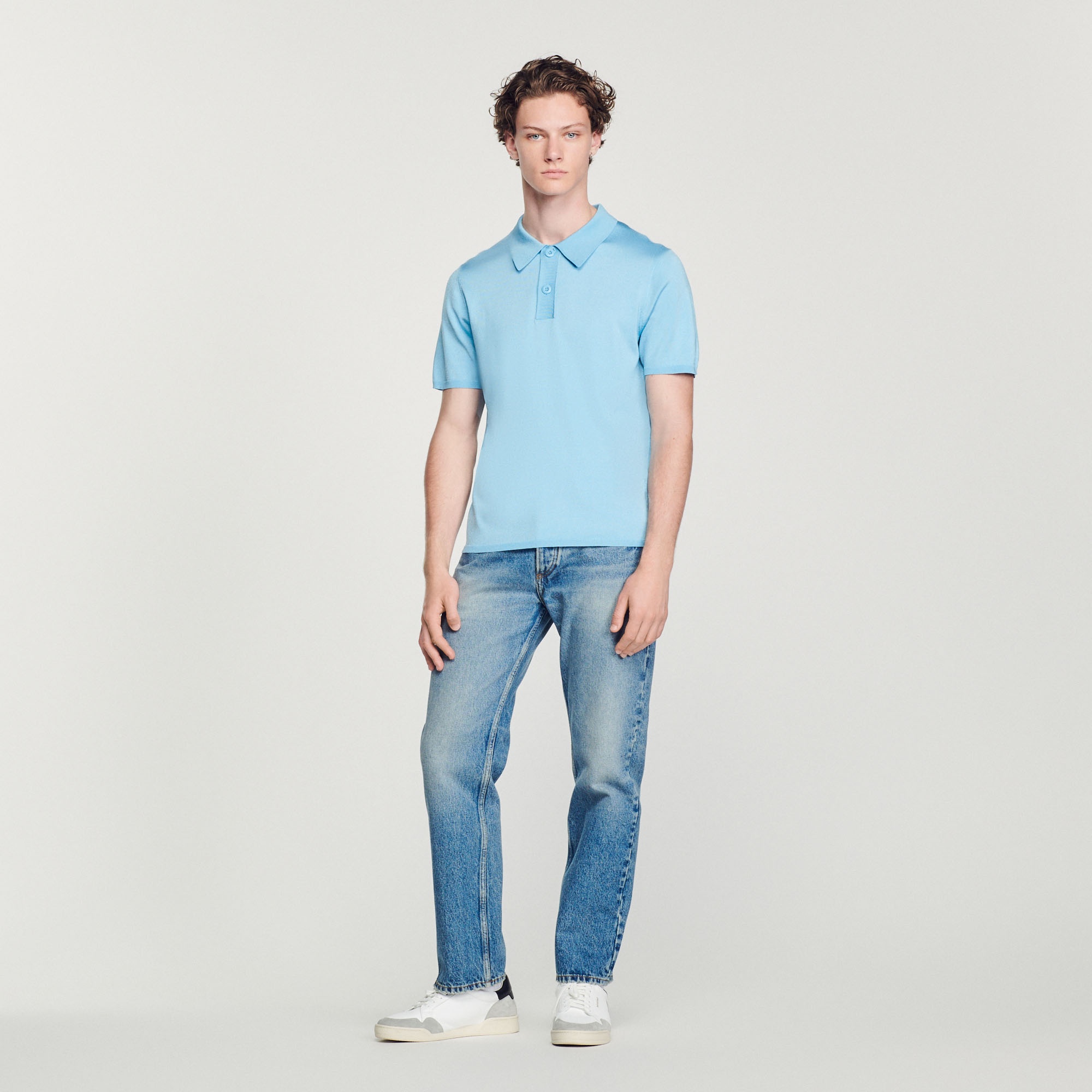 Short-sleeve knitted polo shirt - 3