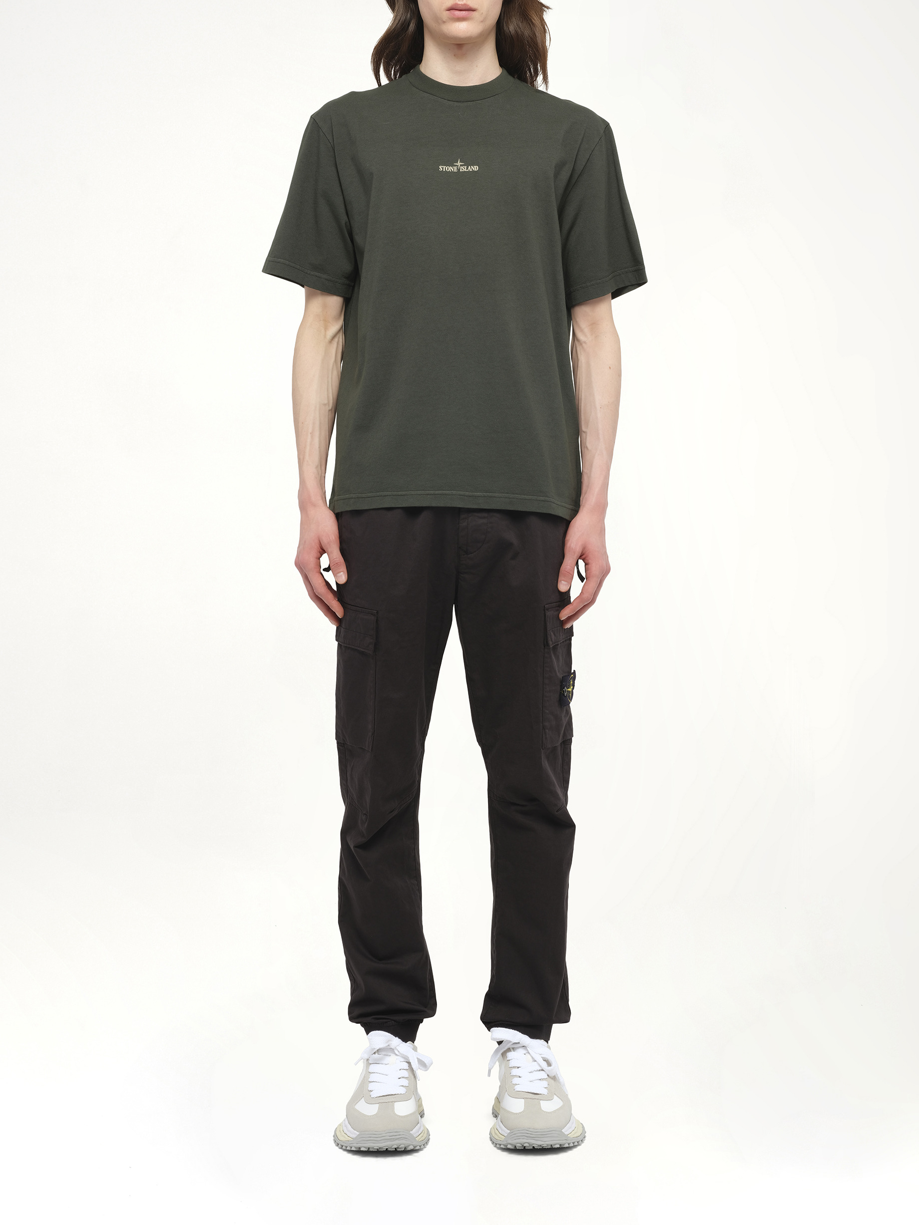 210003 Industrial Print S/S T-Shirt in Juniper - 7