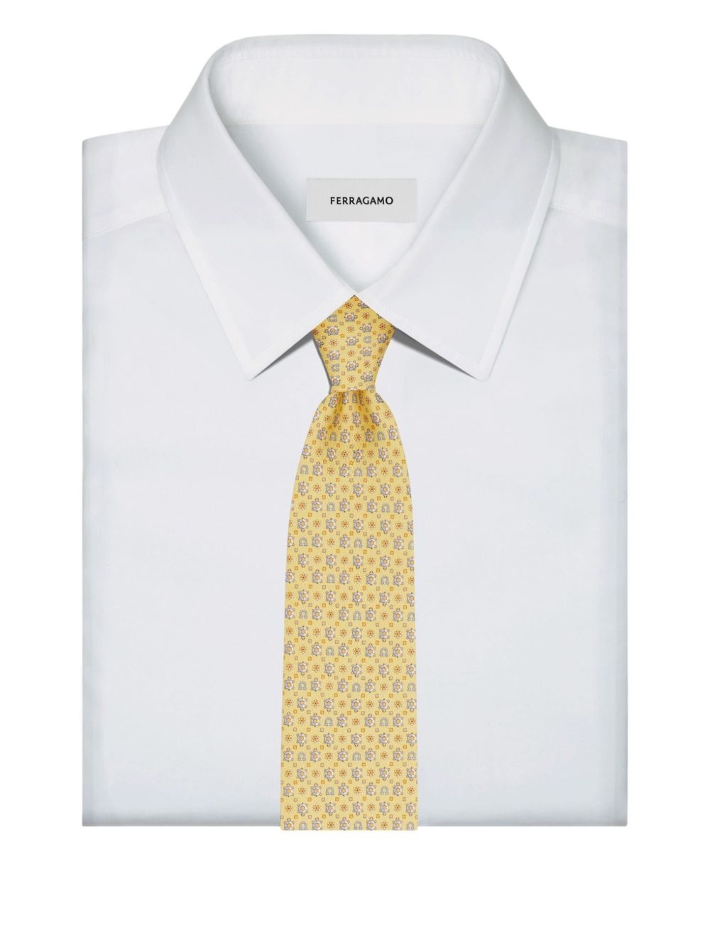 turtle-print silk tie - 4