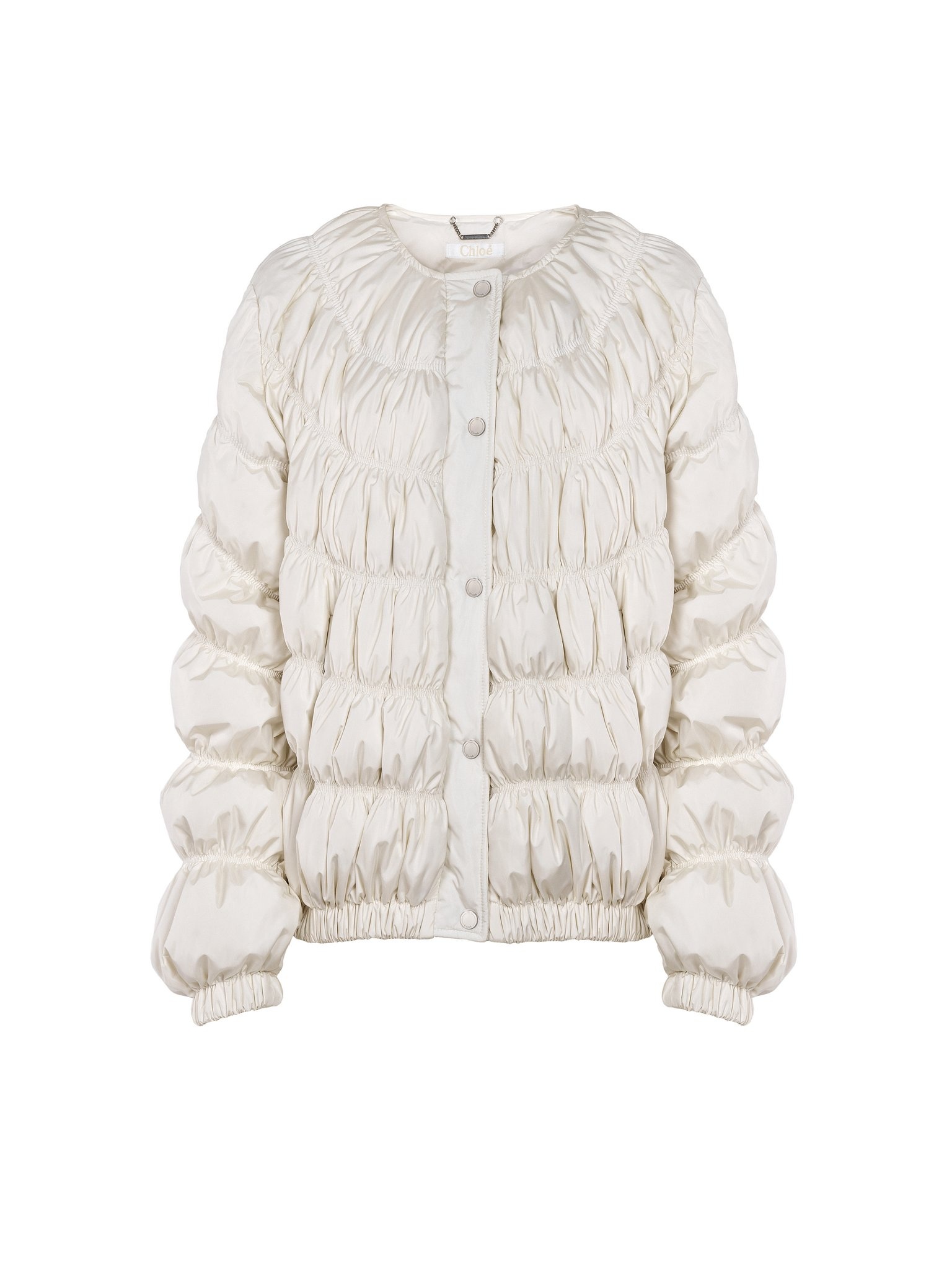 RUCHED PUFFER JACKET - 1