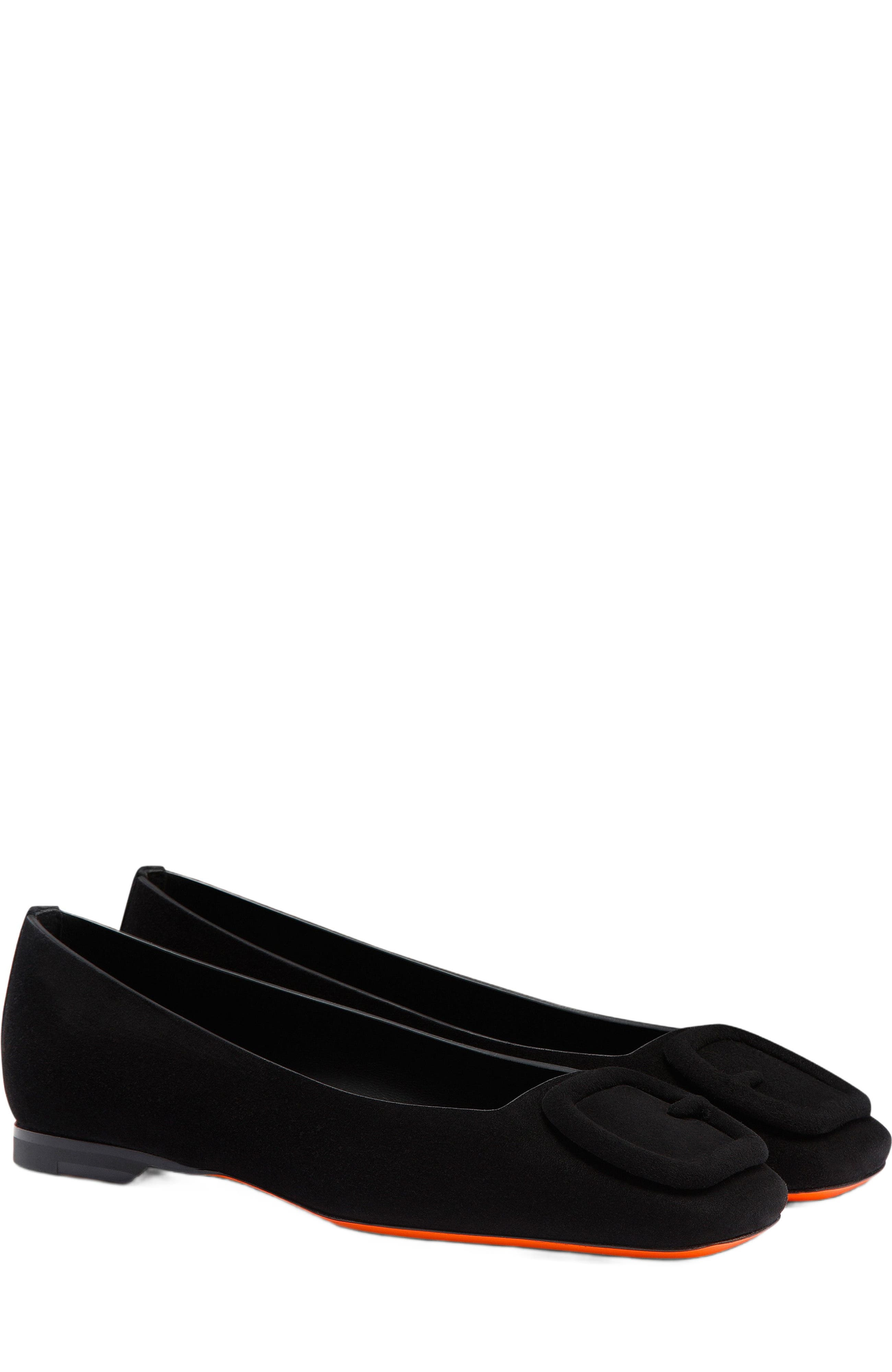 Santoni Women's Maya Black Suede Ballet Flat at Nordstrom - 3