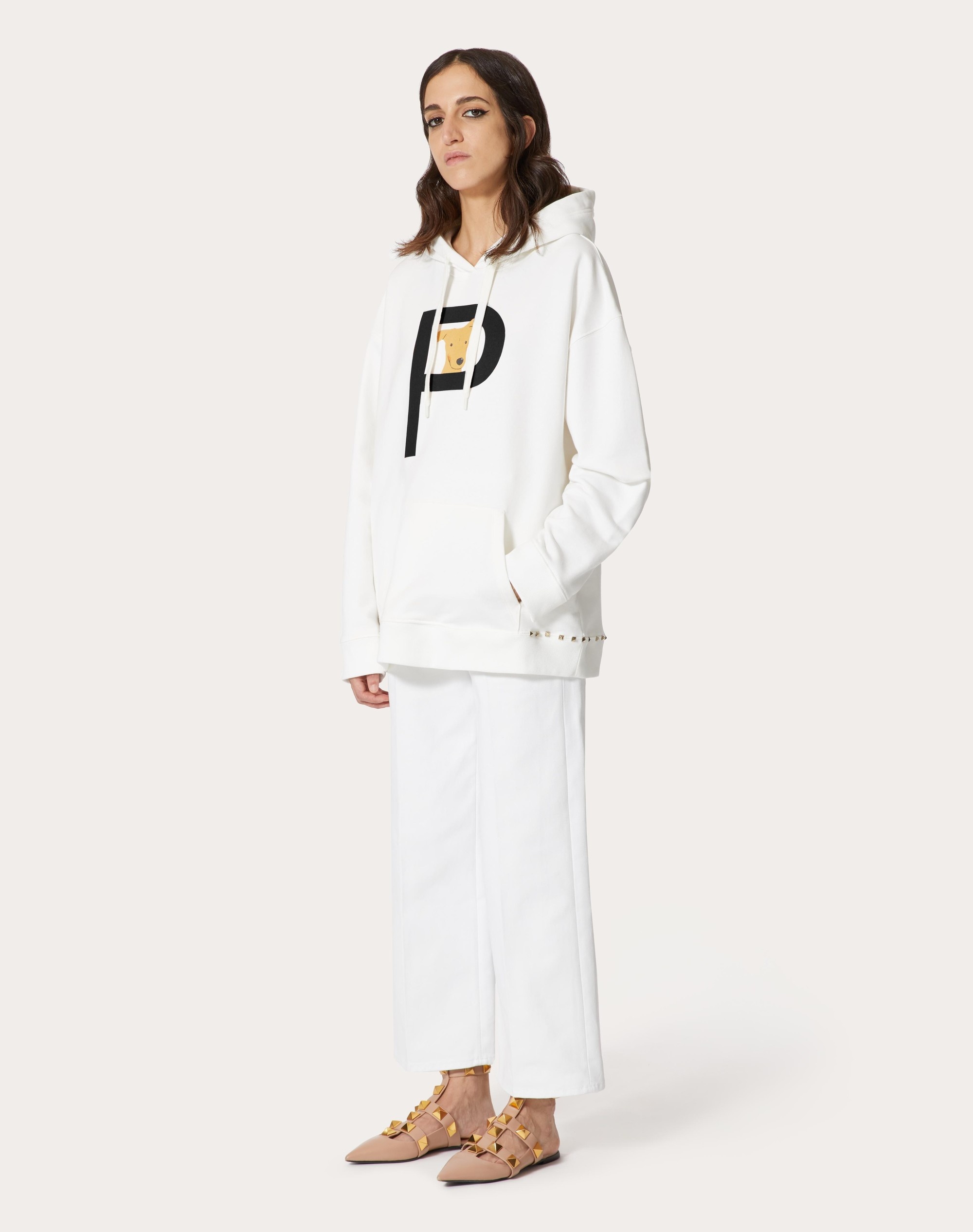 VALENTINO GARAVANI ROCKSTUD PET CUSTOMISABLE UNISEX HOODED SWEATSHIRT - 2