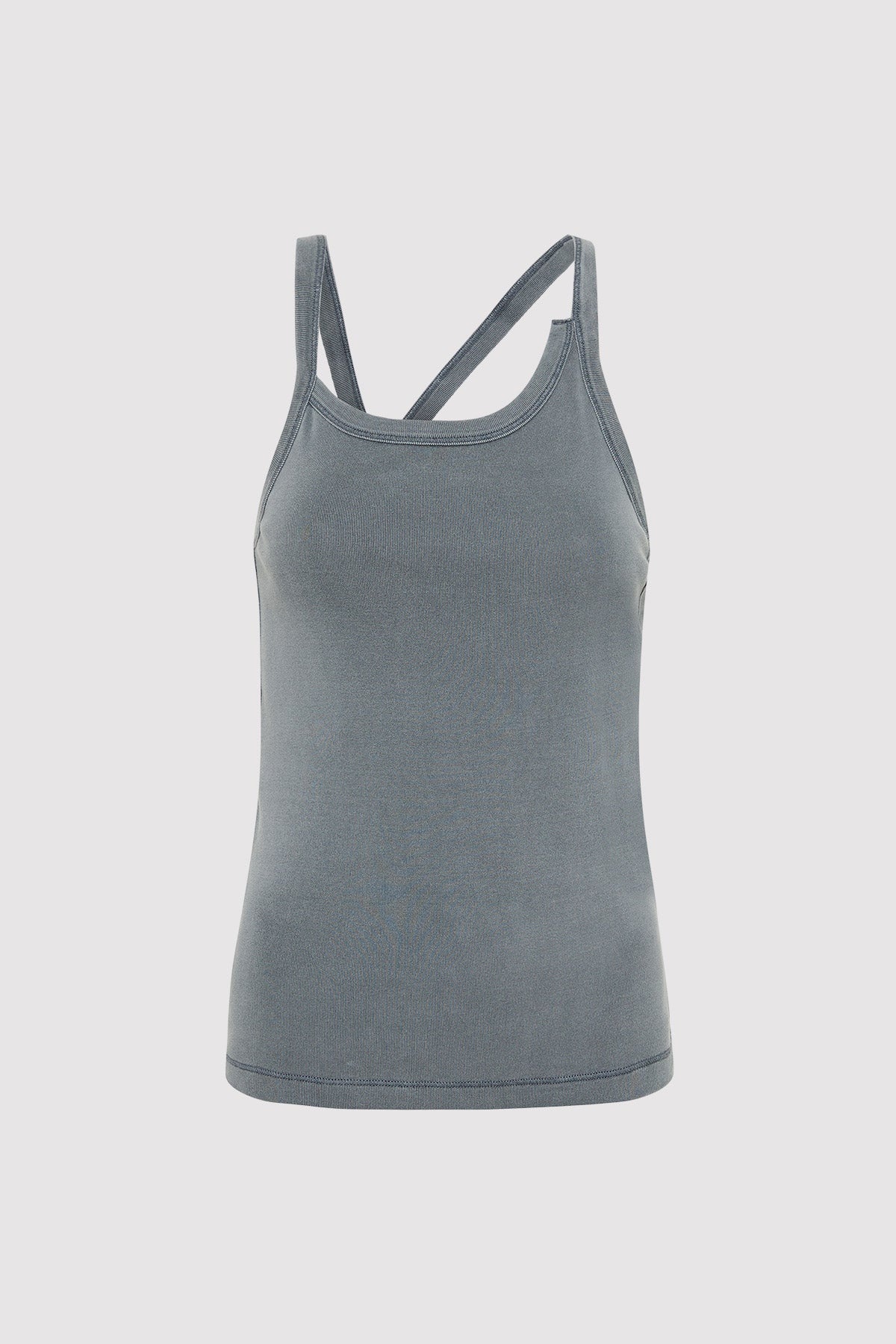 Organic Cotton Abstract Singlet - Diesel Grey - 1