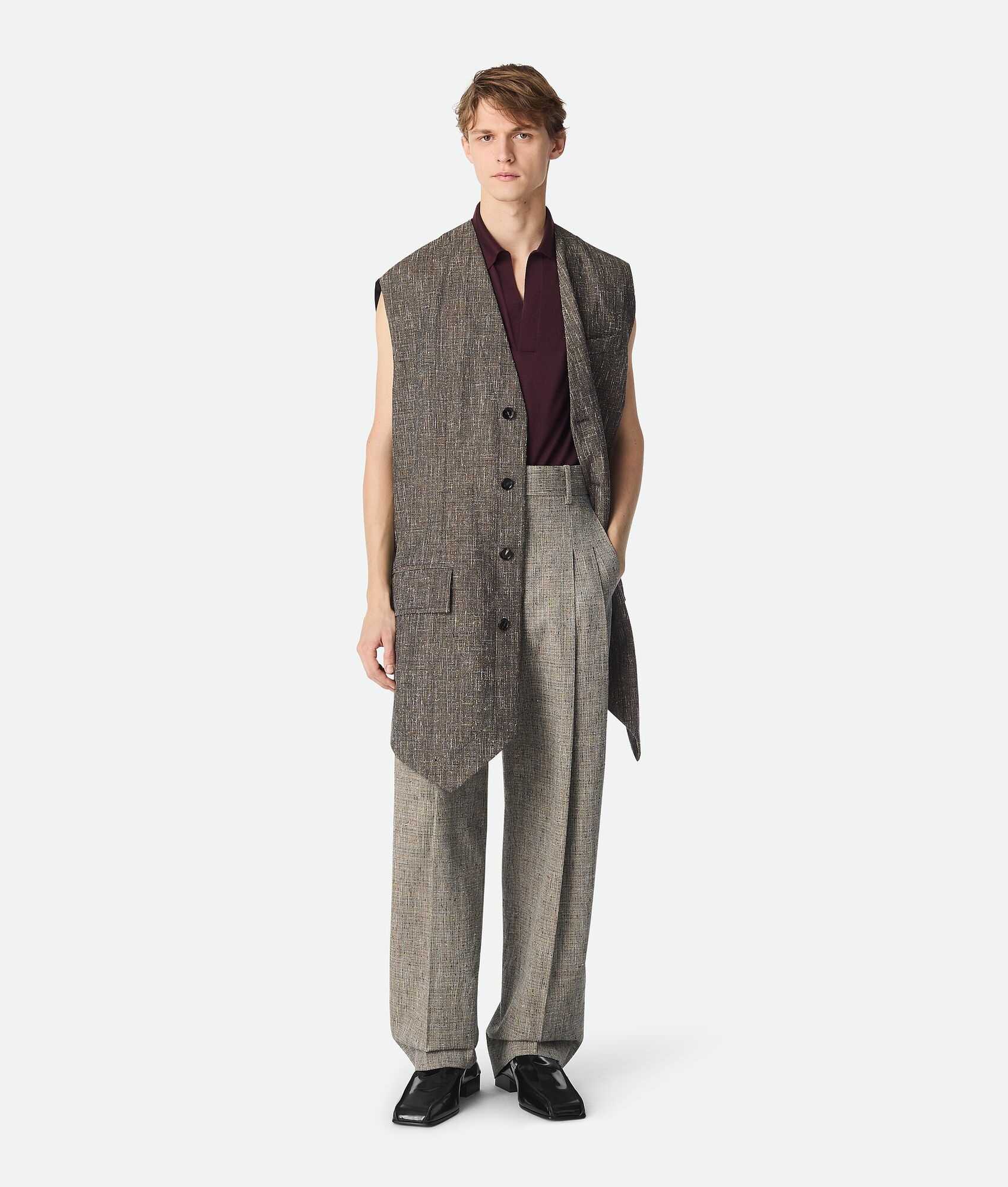 Fleck Viscose Waistcoat - 1