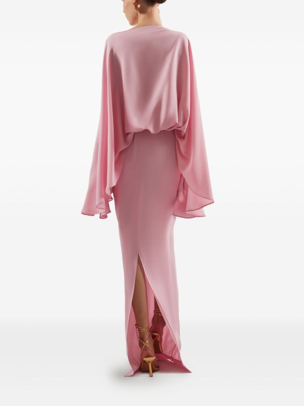 Eolia cape-sleeve maxi dress - 3