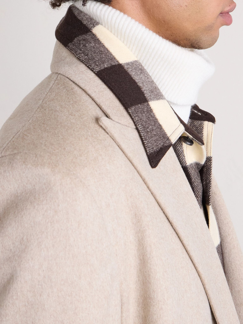Gable Checked Wool Shirt Brown 5