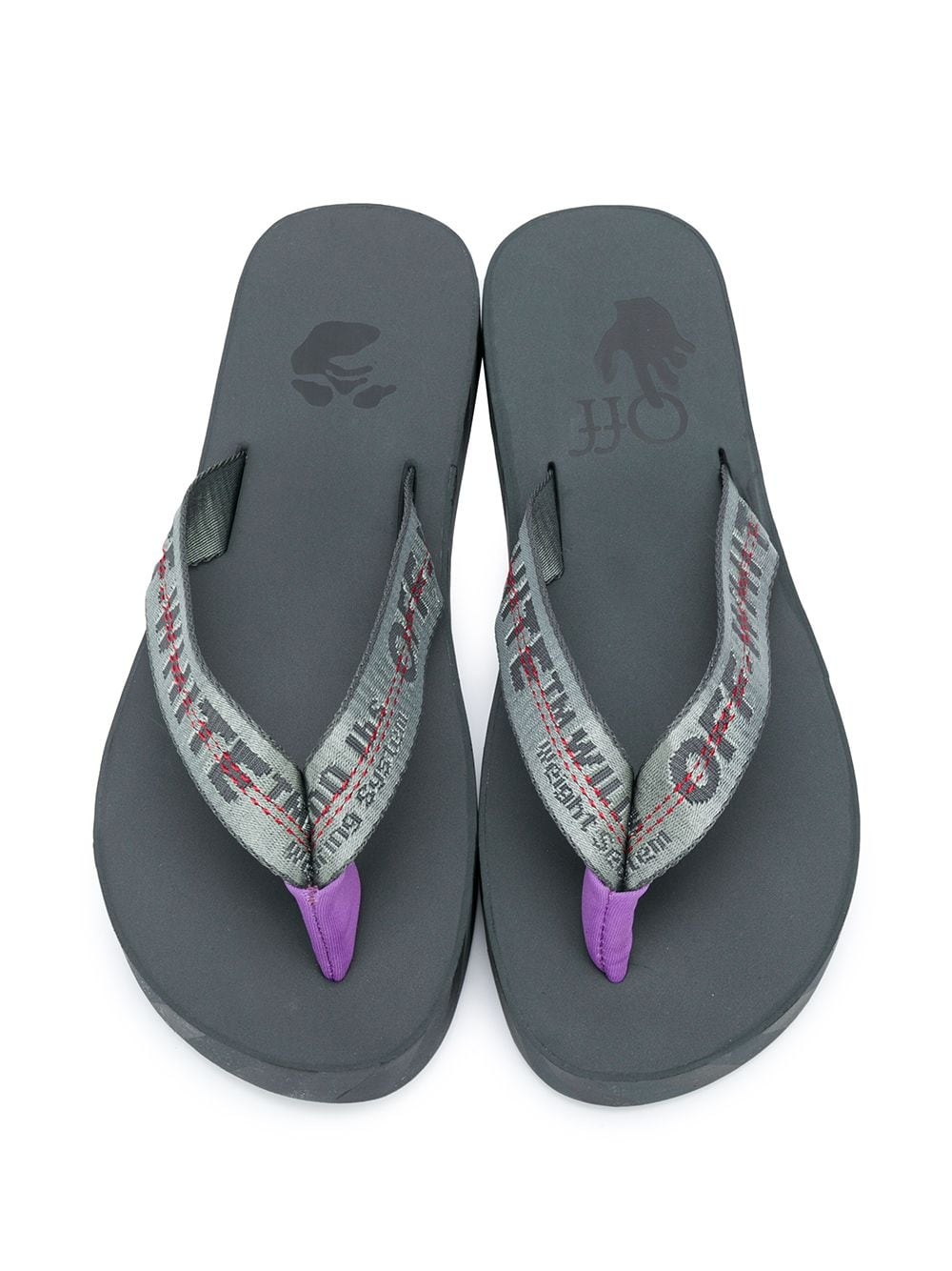 logo strap flip flops - 4