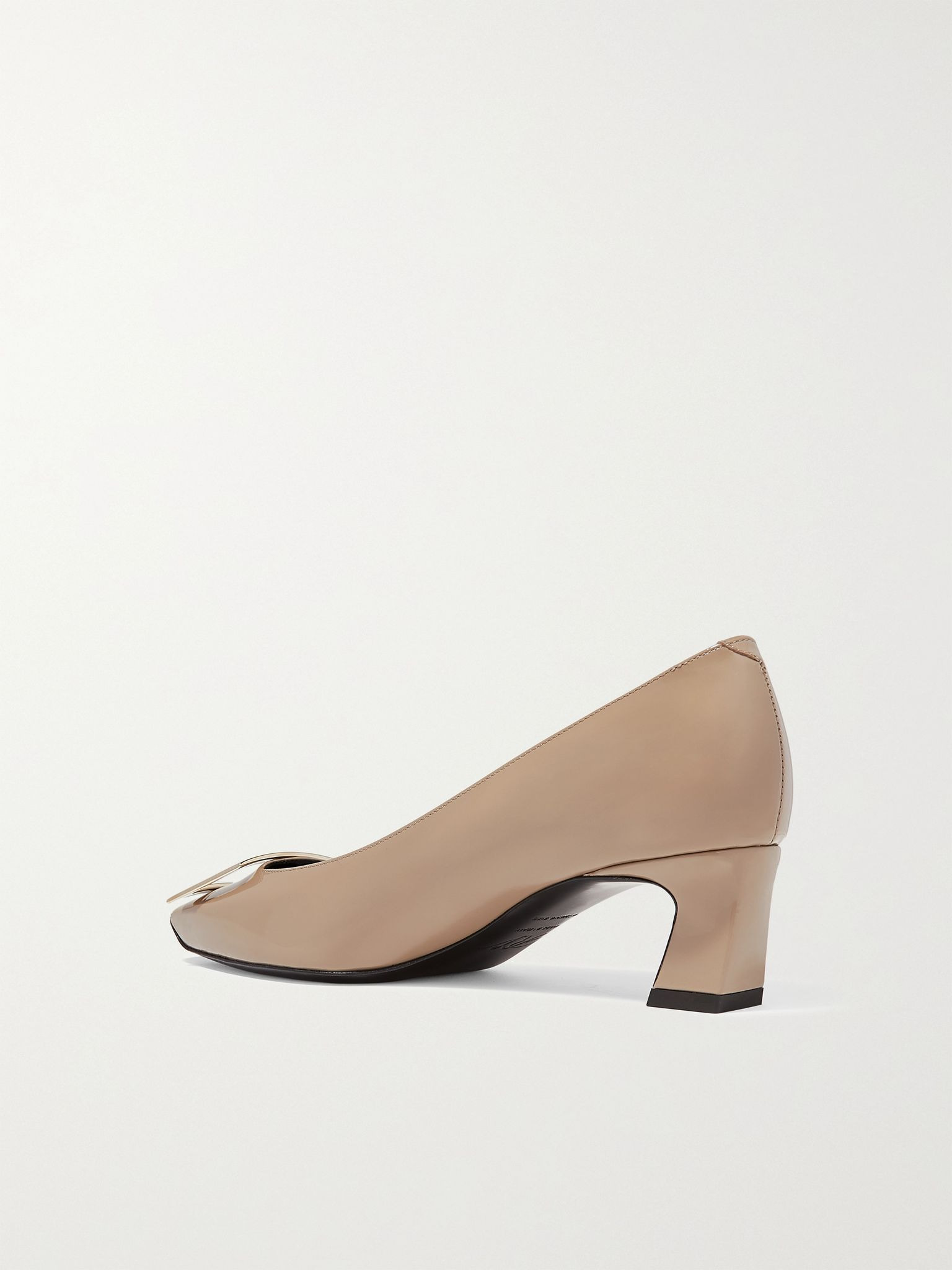 Belle Vivier Trompette 45 patent-leather pumps Beige - 3