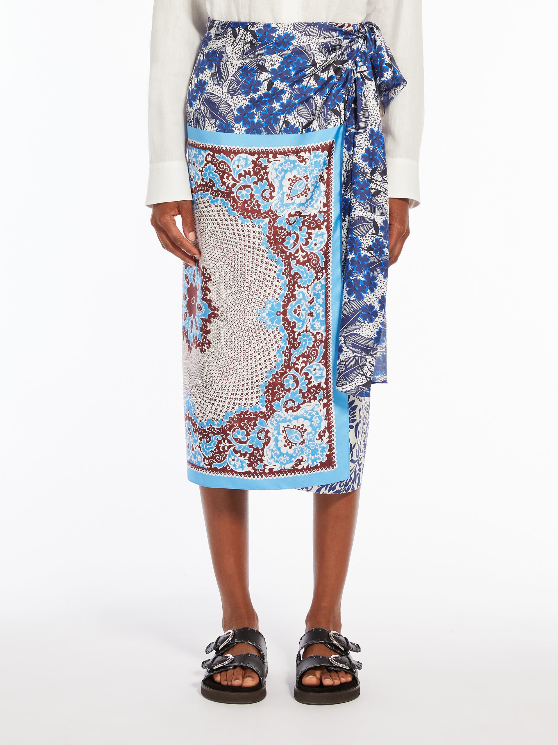 NUEVO Silk twill skirt - 3