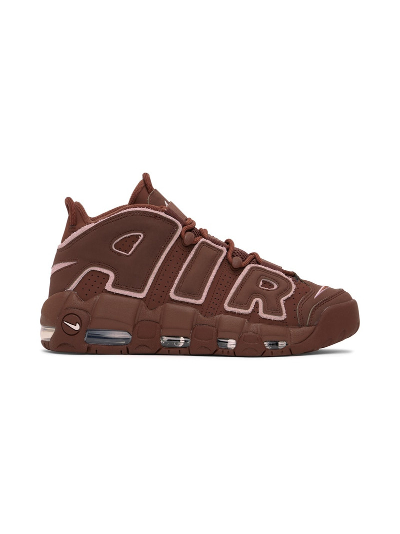 Burgundy & Pink Air More Uptempo '96 Sneakers - 1