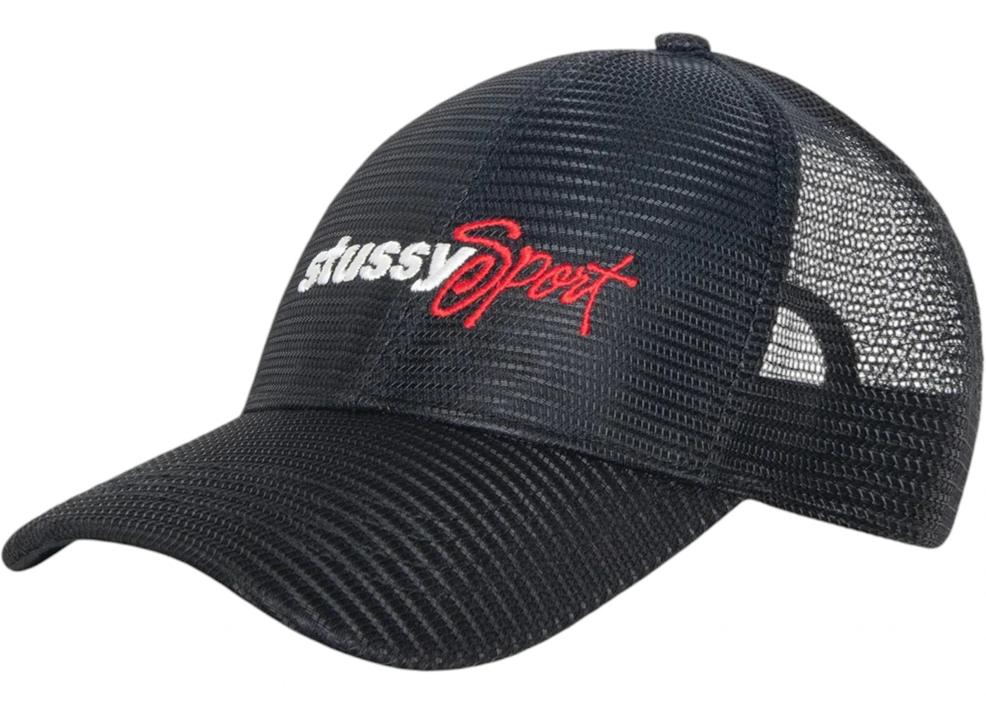Stussy Mid-Depth Sport Mesh Snapback Black - 2