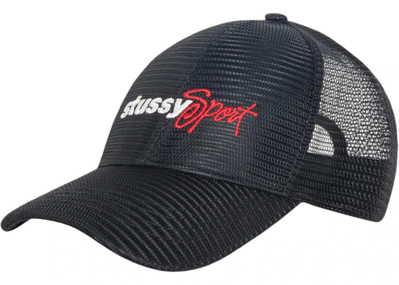 Stüssy Stussy Mid-Depth Sport Mesh Snapback Black outlook