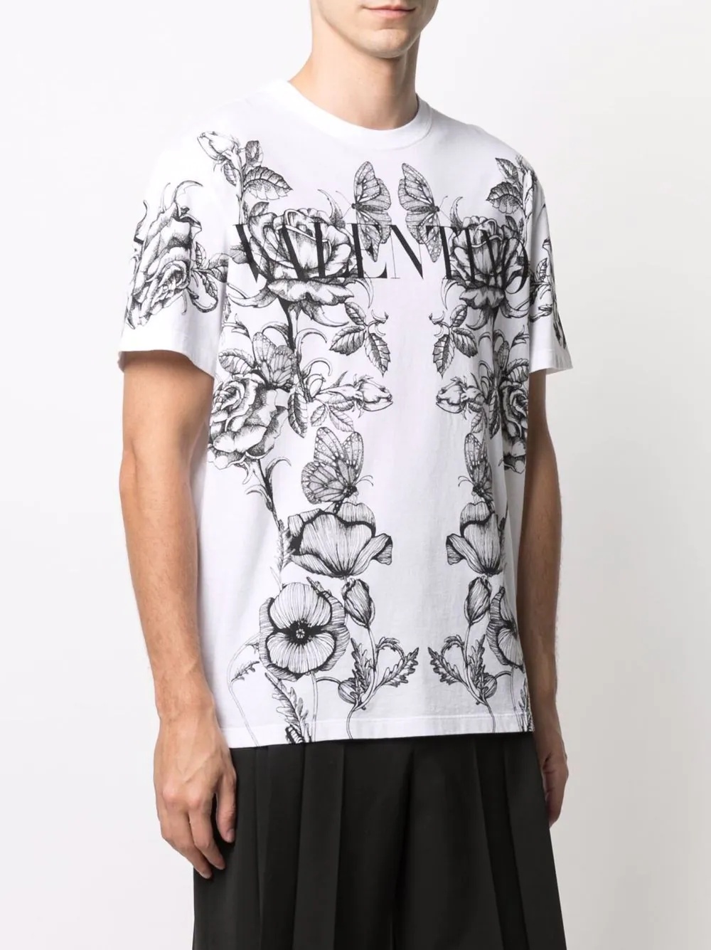 botanical-print T-shirt - 3