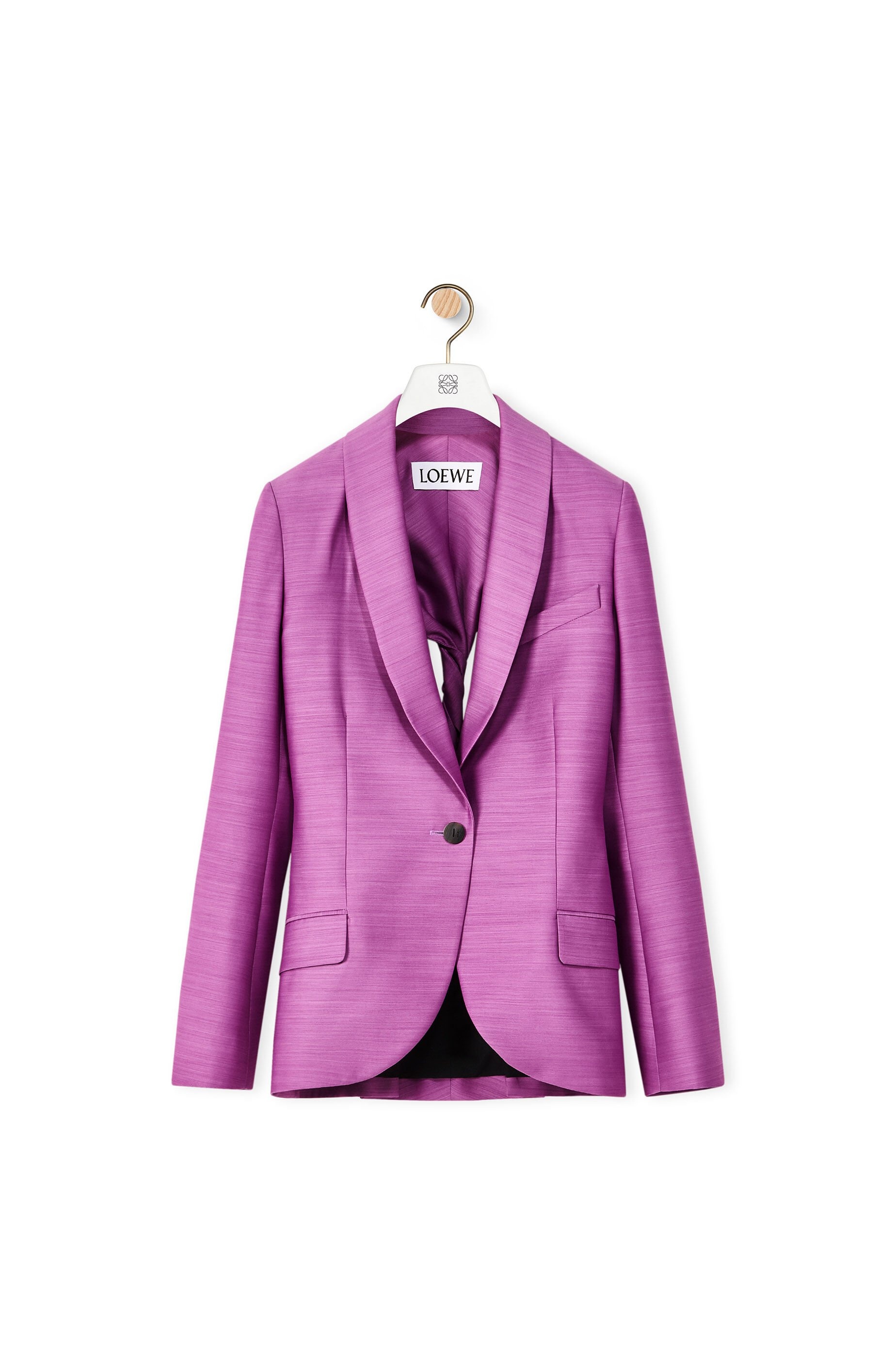 Twisted tailored jacket in wool and silk - 1