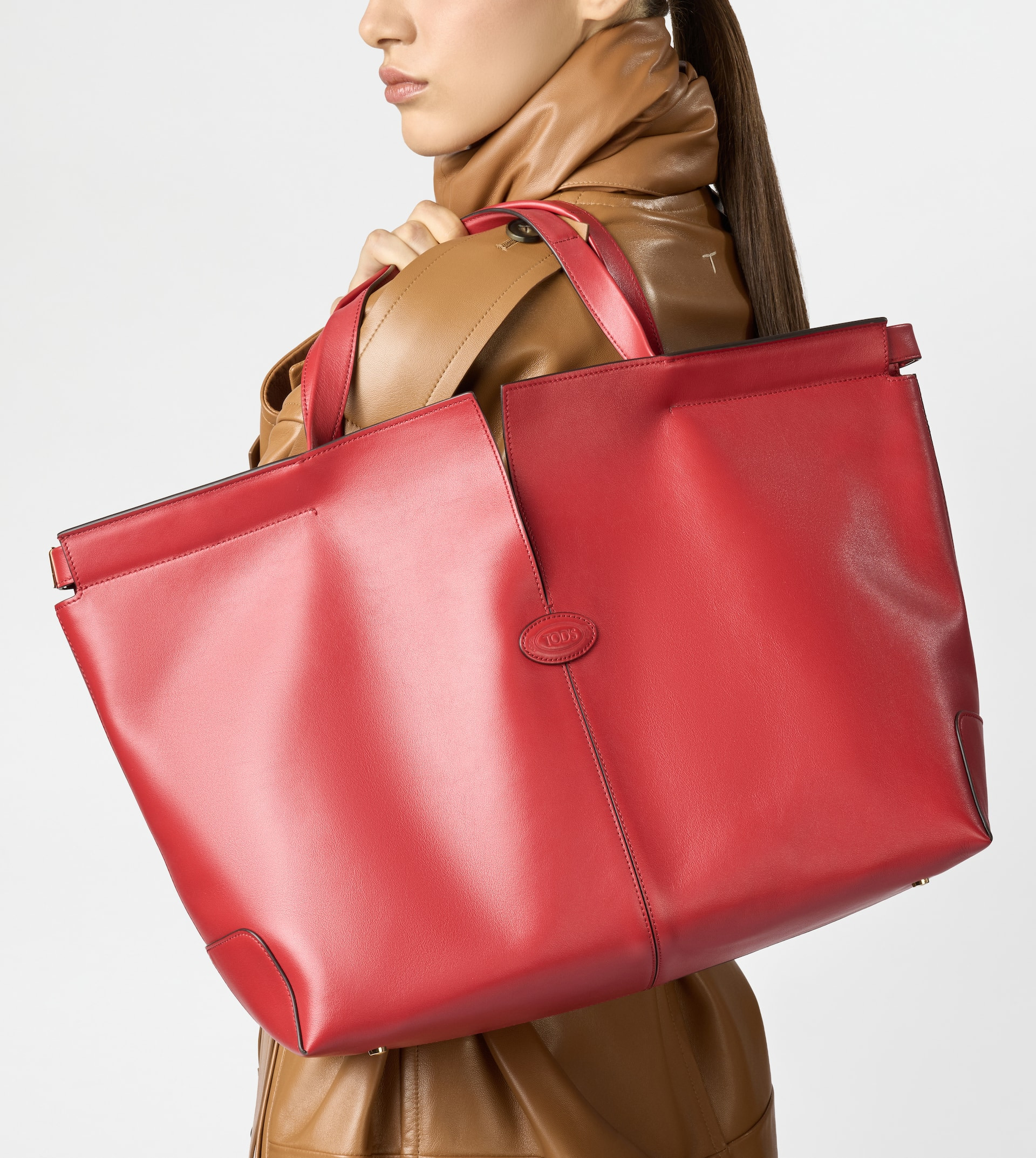 TOD'S DI BAG FOLIO IN LEATHER MEDIUM - RED - 7