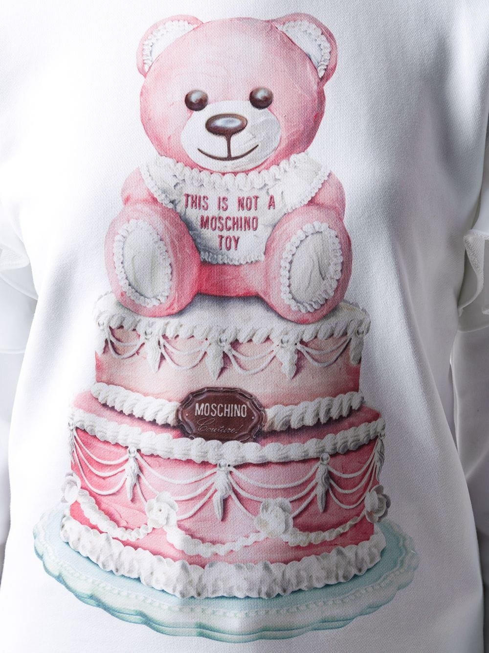 teddy bear-print ruffled top - 5